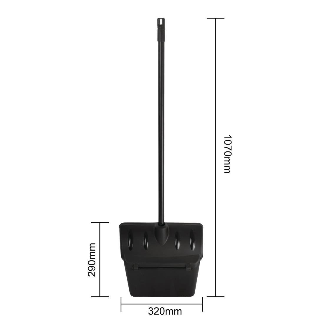 Jantex Lobby Dustpan and Broom in Black with Wind Break Cover