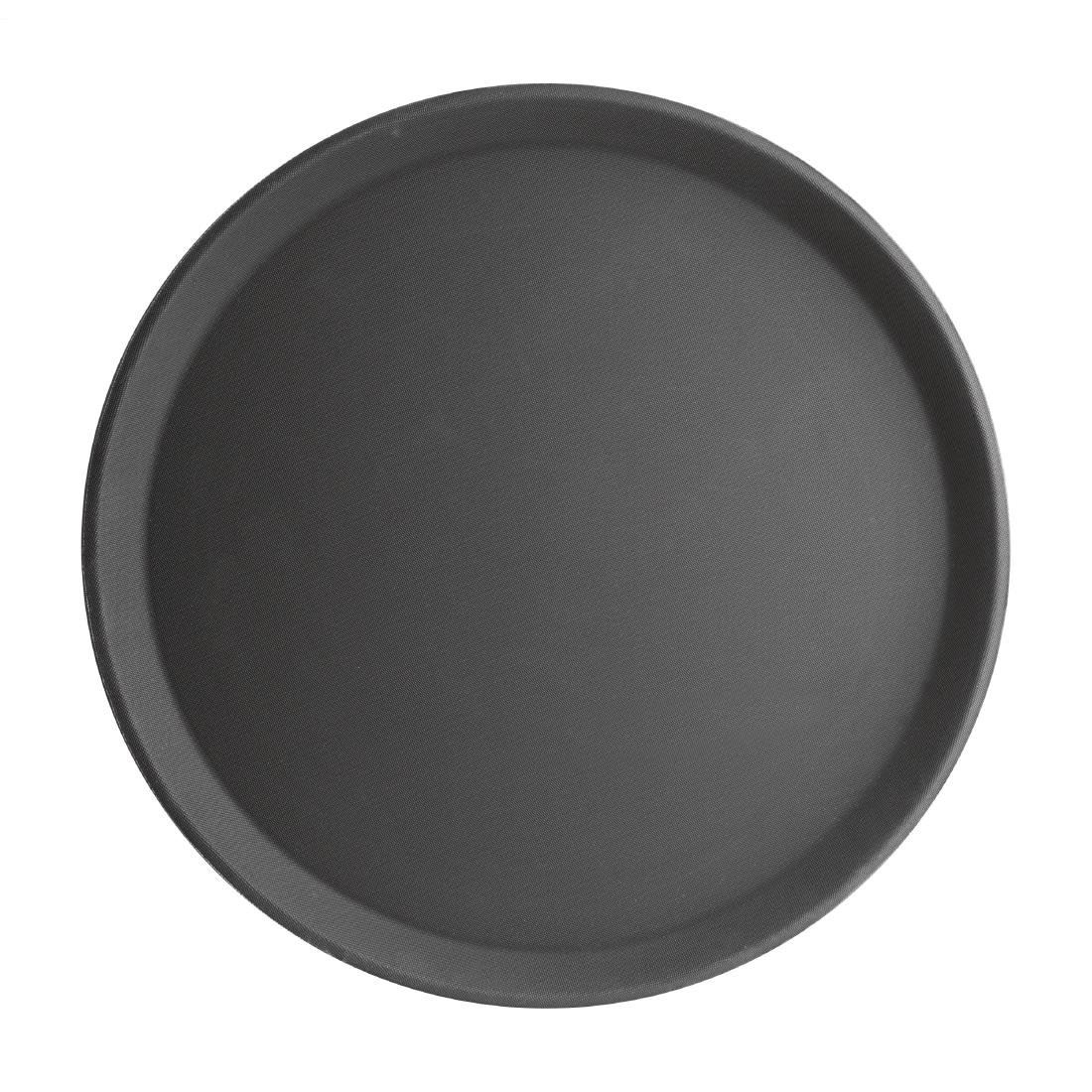 Kristallon runde Antirutschschale in schwarz aus Fiberglas - 406 mm - Produktbild 3