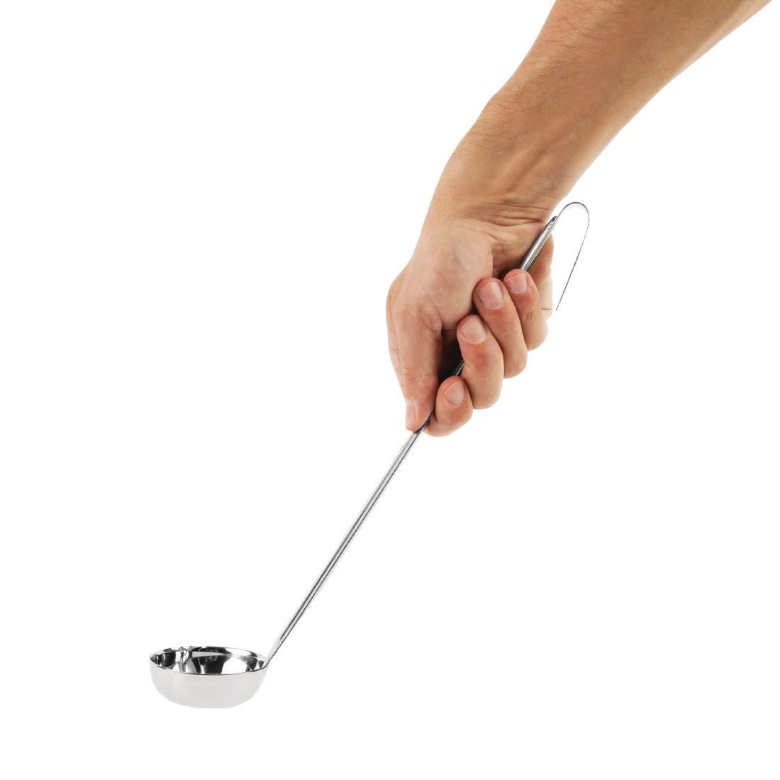 Vogue Flat Bottom Ladle Made of Stainless Steel 2oz/ 60ml 312(L) x 64(Ø)mm