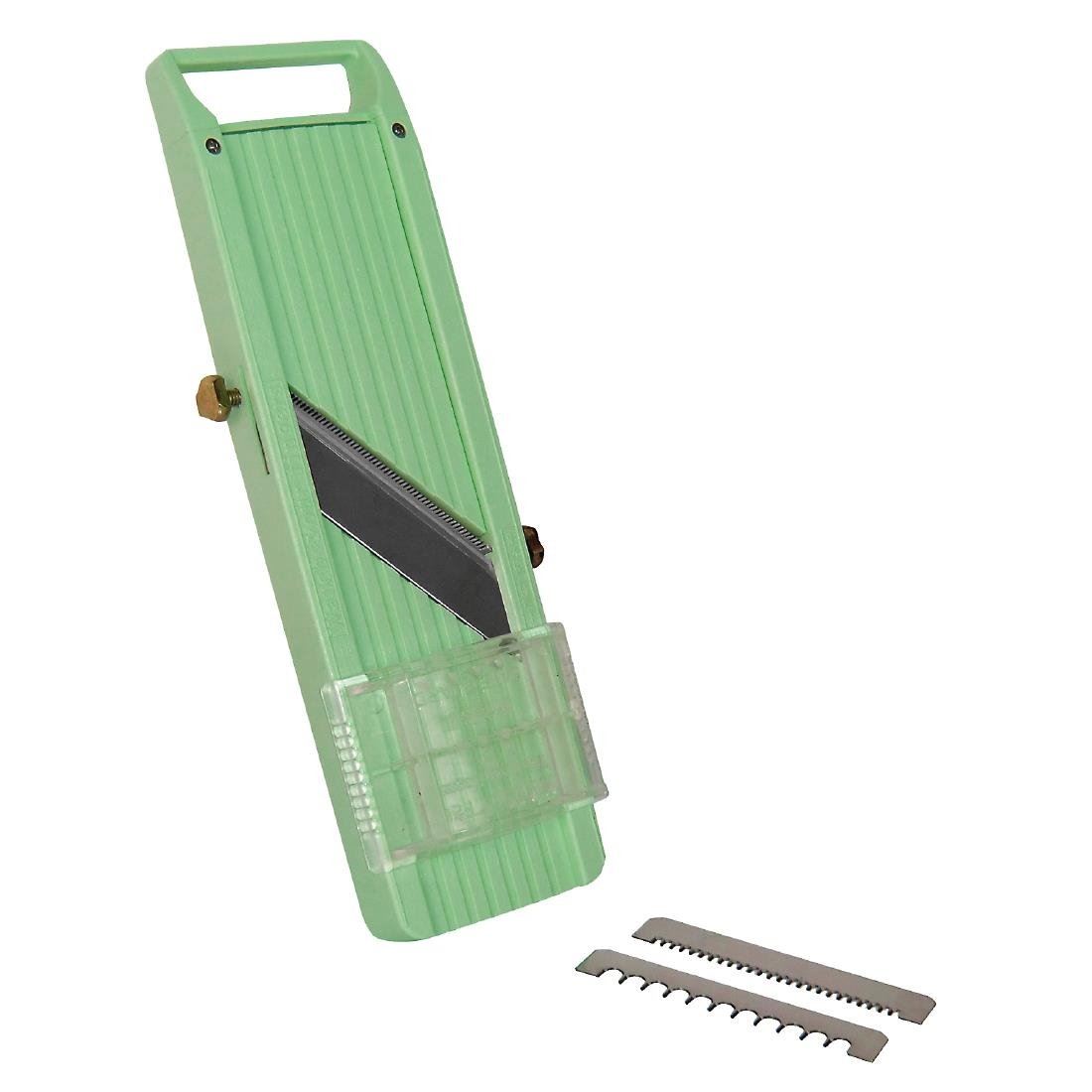 Japanese Mandoline Slicer in Green Made of Plastic 305 x 90 x 25mm