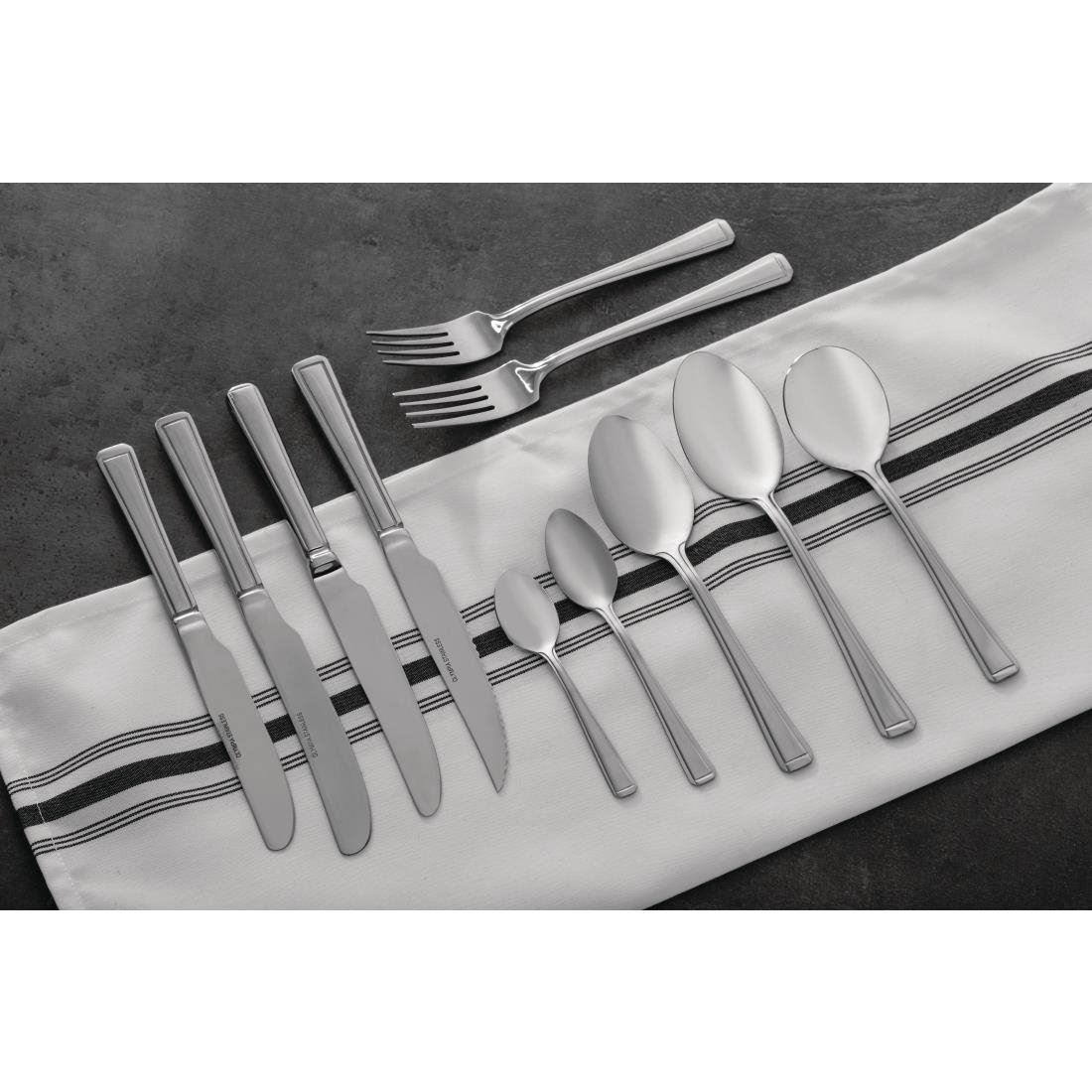 Olympia Harley Dessert Fork in Silver Made of 18/0 Stainless Steel