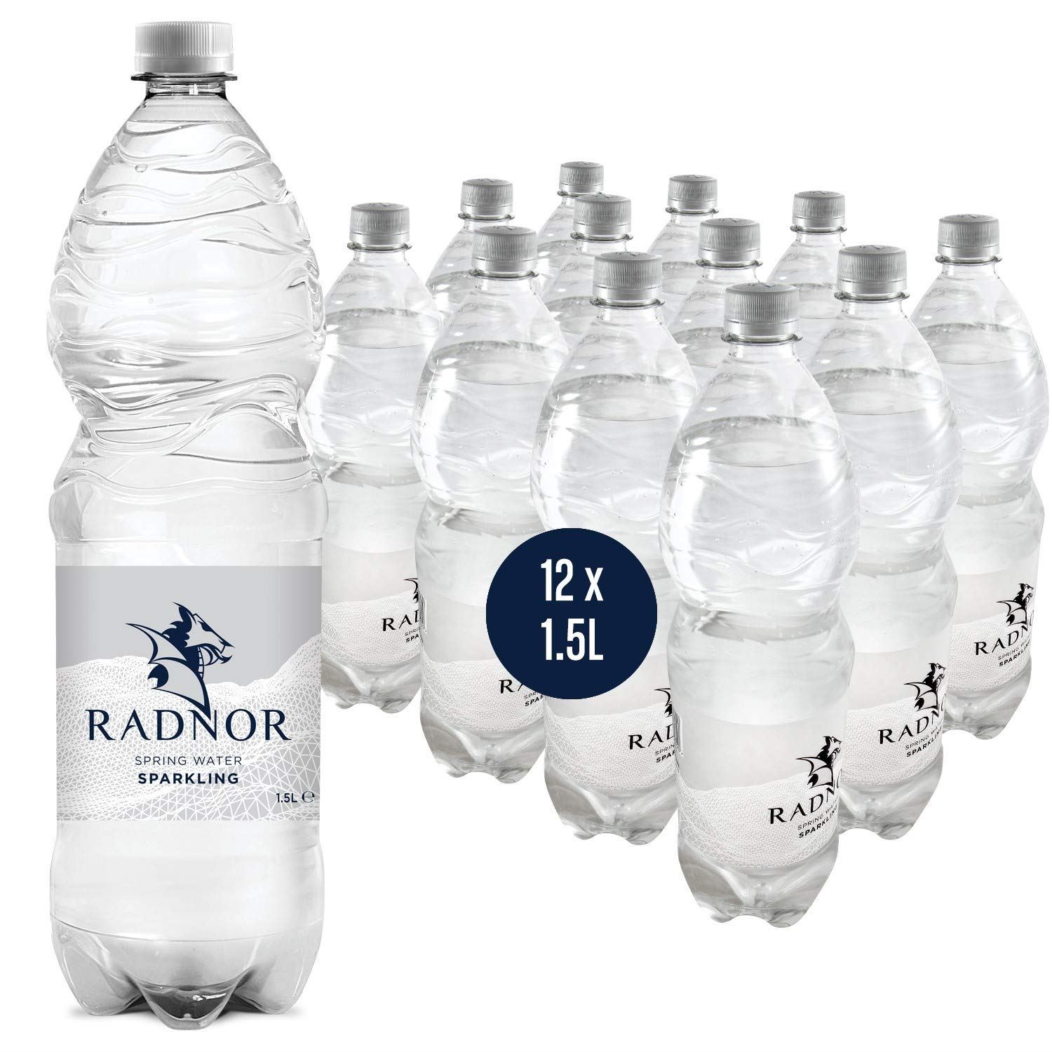 Radnor Hills Bottled Sparkling Water Natural Spring - 1.5 Litres - Pack of 12