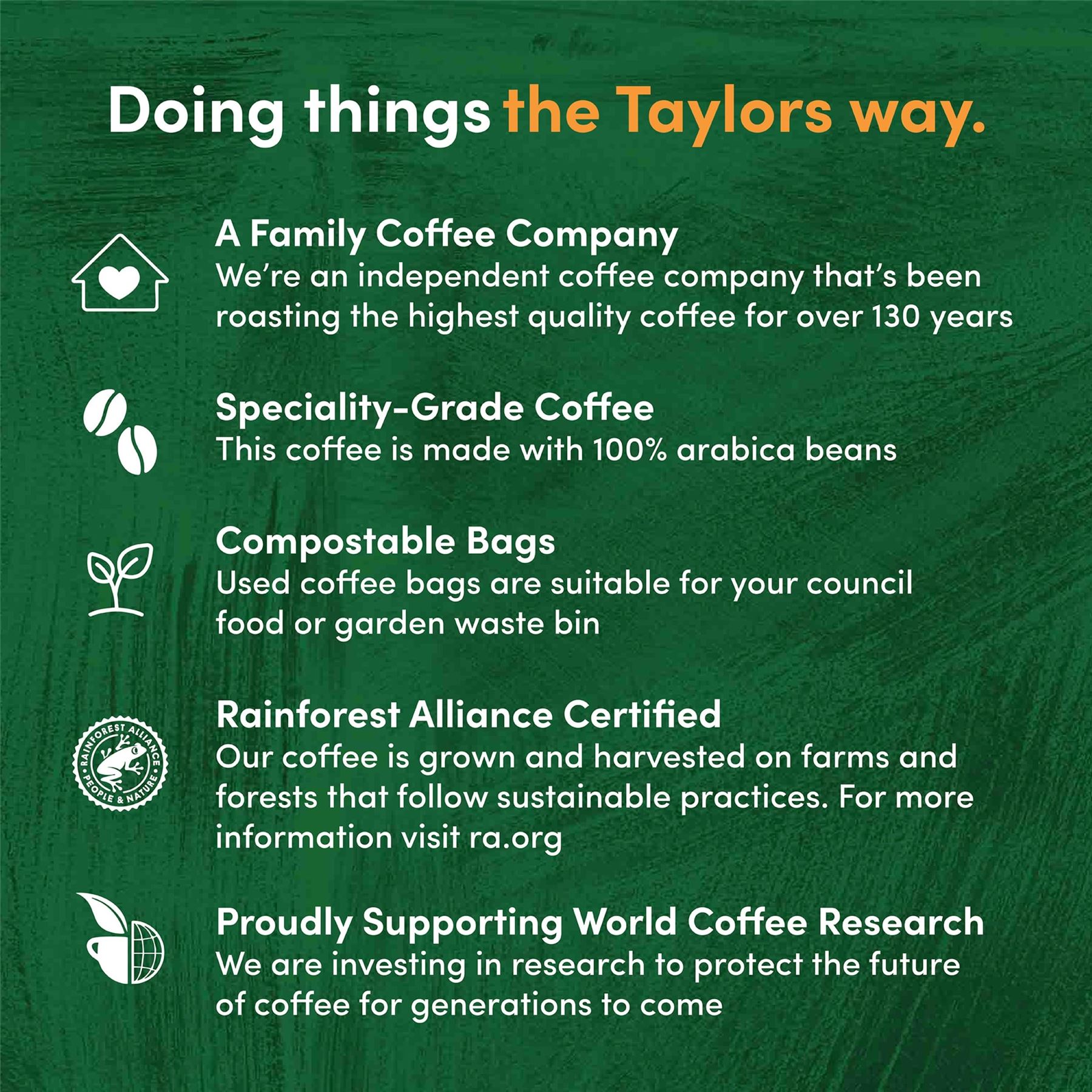 Rich Italian Coffee Bags Taylors of Harrogate Roast 4 Arabica Brew 10 Enveloped