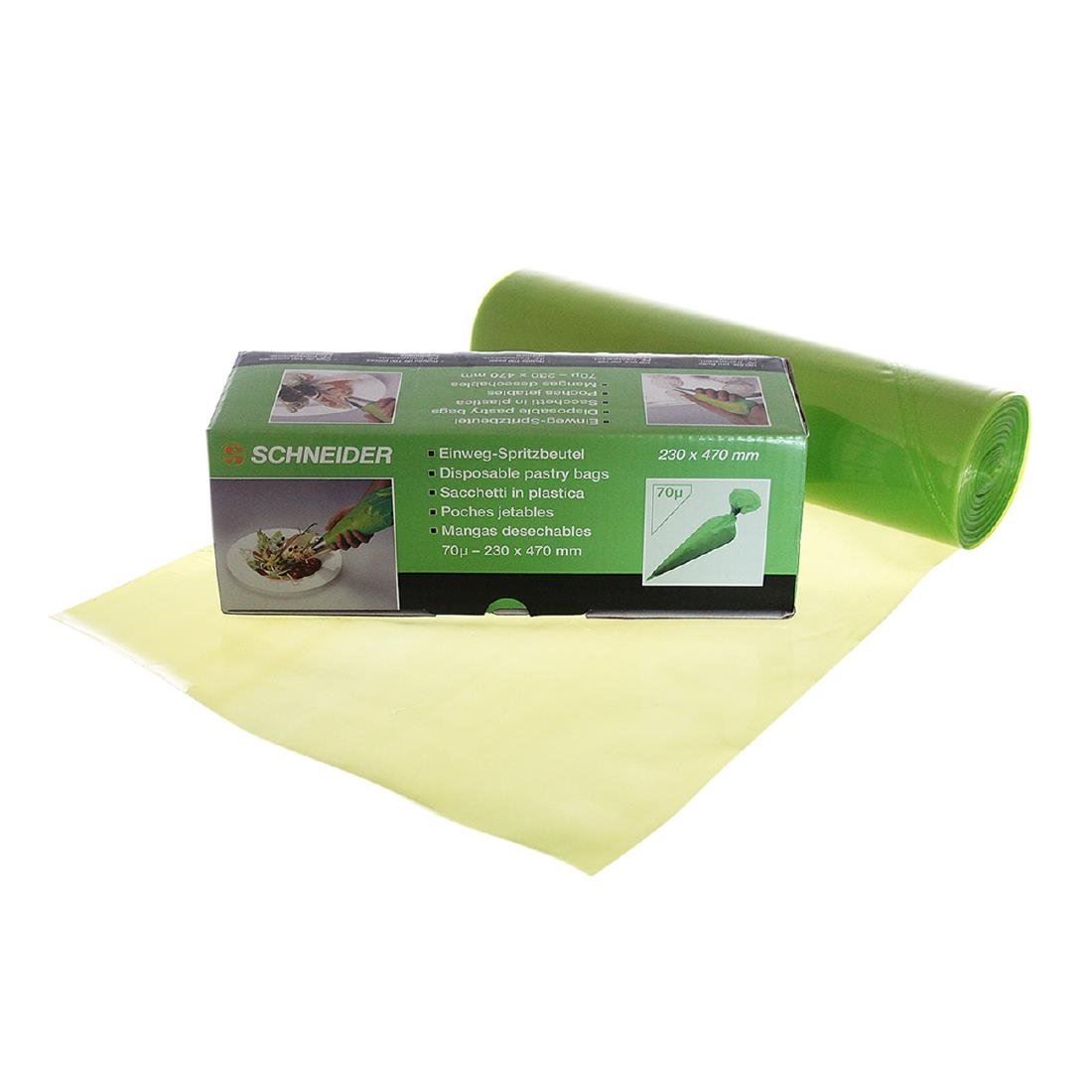 Pack of 100 Schneider Green Disposable Piping Bags 47cm