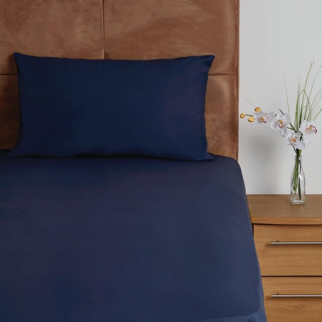 Mitre Essentials Temir Fitted Sheet Polyester in Blue - 24/24YC 140TC - Picture 6 of 10