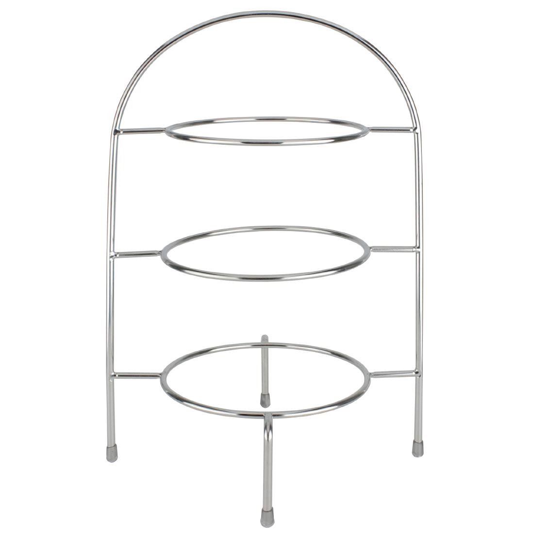 Afternoon Tea Stand for Plates Made of Chrome 380(H) x 240(W) x 205(D)mm