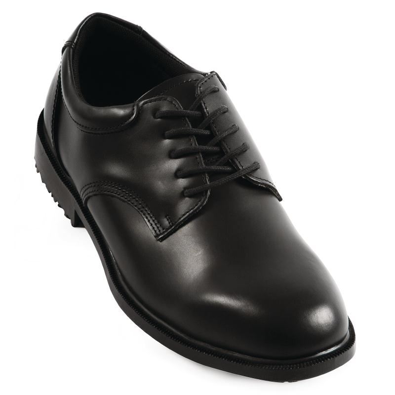 Shoes For Crews Men`s Dress Shoes in Black Leather Upper - Water Resistant