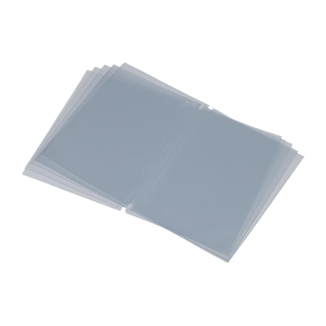Securit Additional Menu Inserts Clear Durable Plastic Double Sided A4 Covers