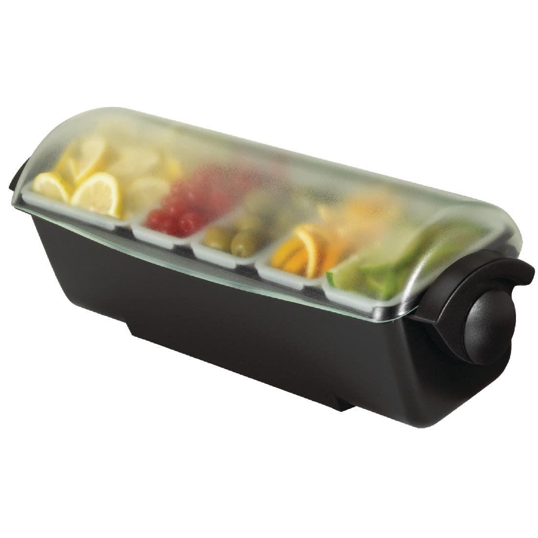 San Jamar Dome Condiment Dispenser 5 Tray High Impact Plastic