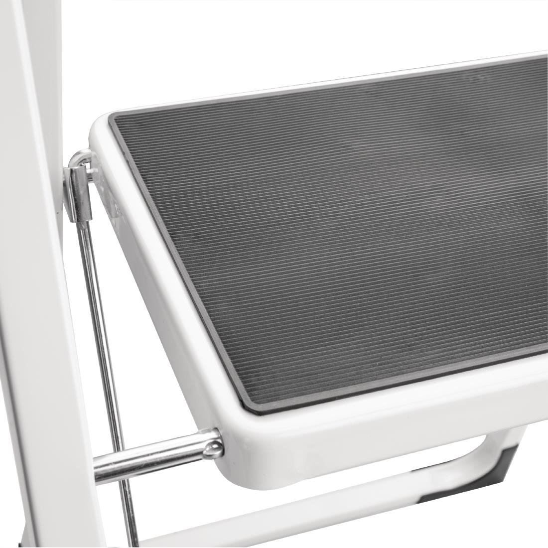 Vogue Folding Step Stool Chair Seat 2 Tread Made of Durable Sturdy Steel