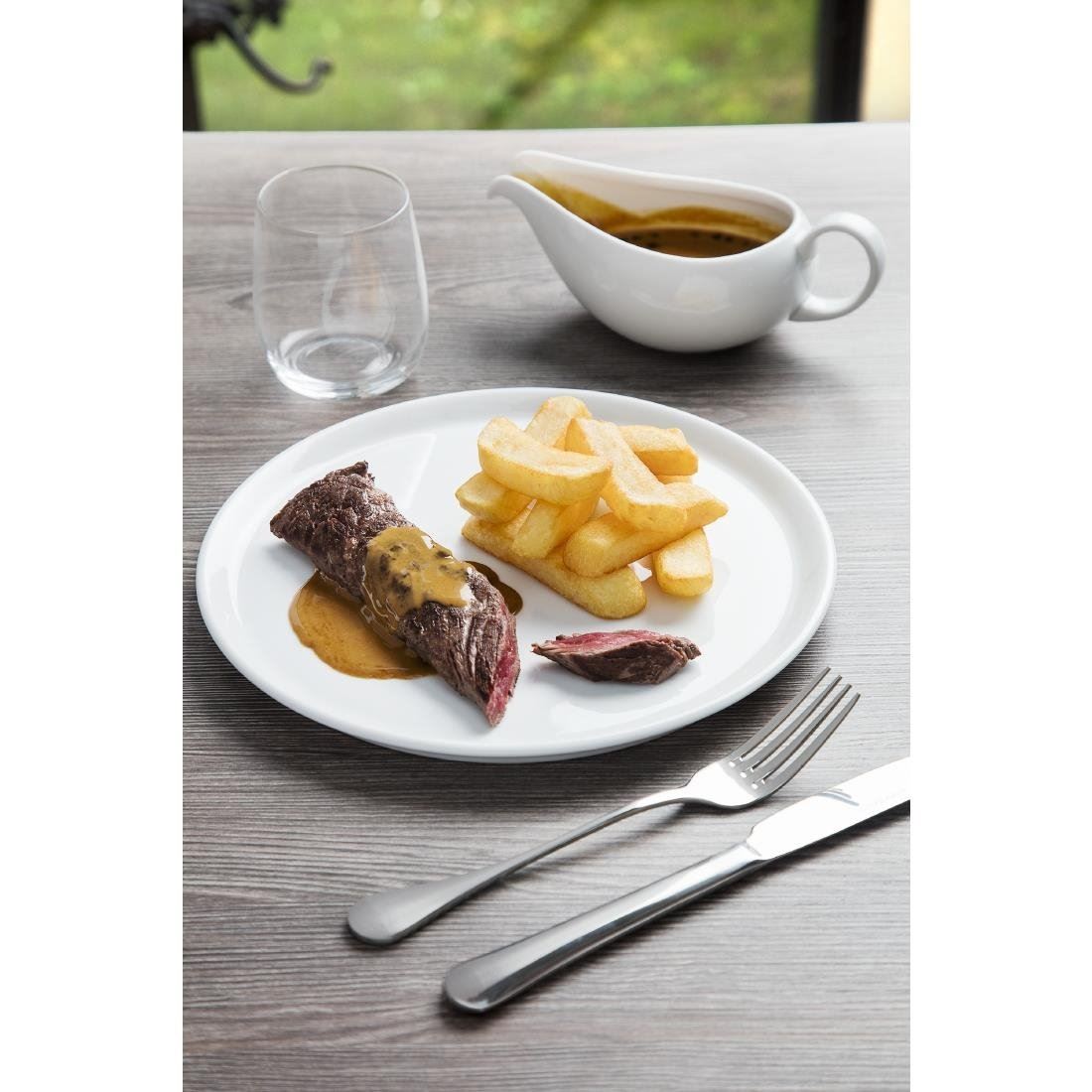 Royal Porcelain Classic Gravy Boat in White Sleek & Polished Finish 380ml 2 pack
