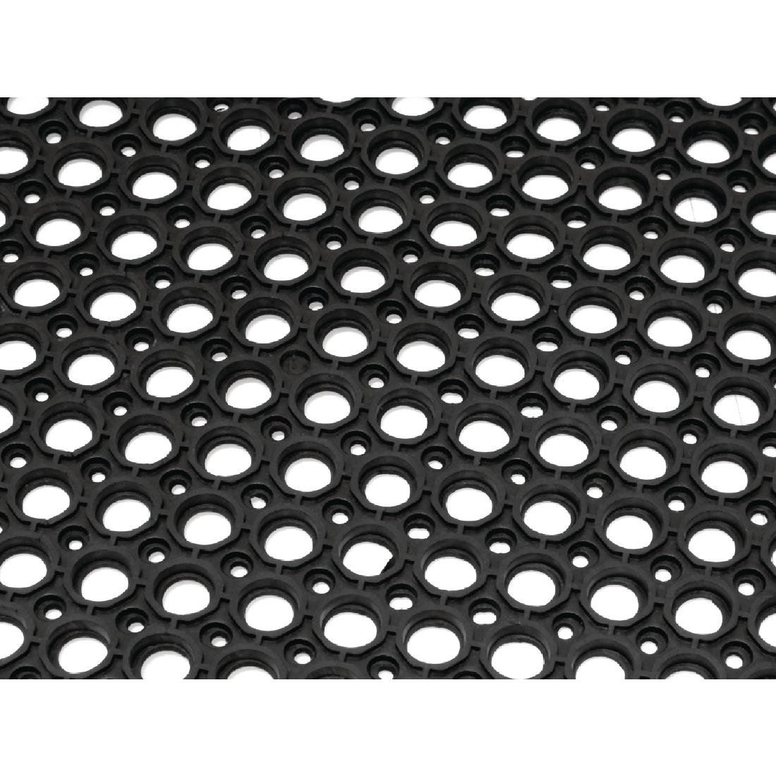 Jantex Rubber Black Anti Fatigue Mat Commercial Kitchen Non Slip Washable