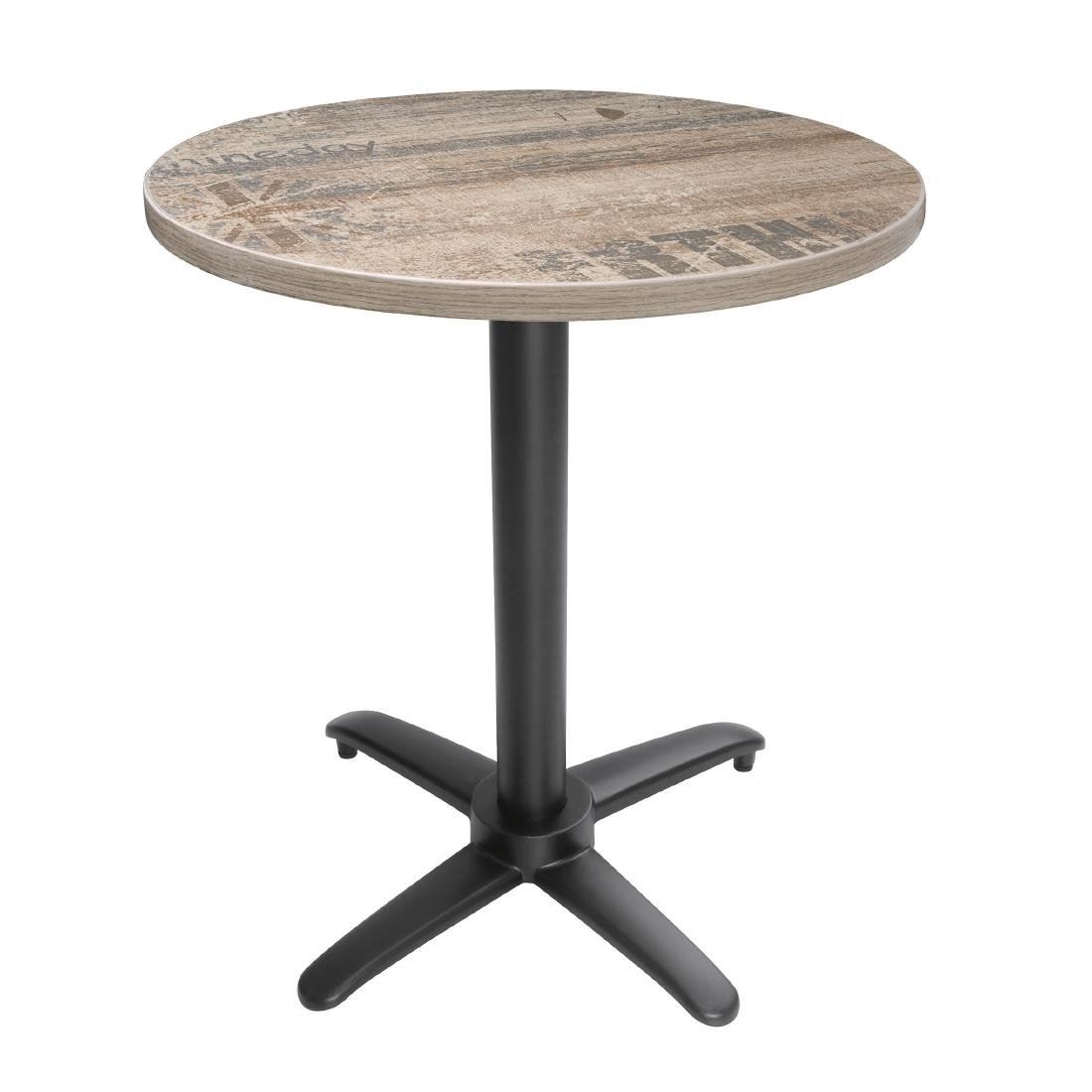 Bolero BAM0409 BLACK Aluminium Flip Top Table Base, Black