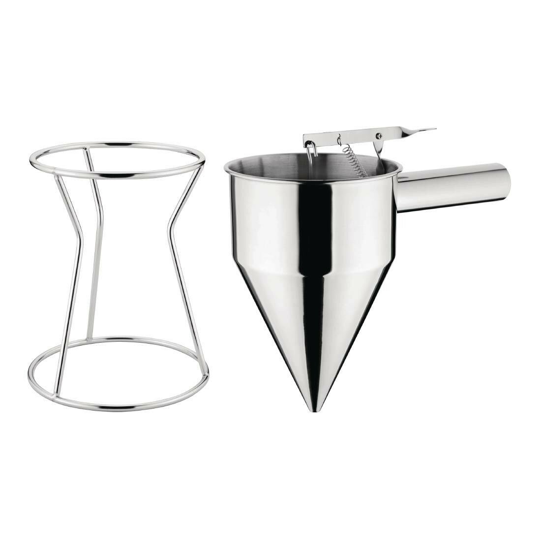 Vogue Stainless Steel Piston Funnel Dispenser with 7.5mm Nozzle and Stand eBay