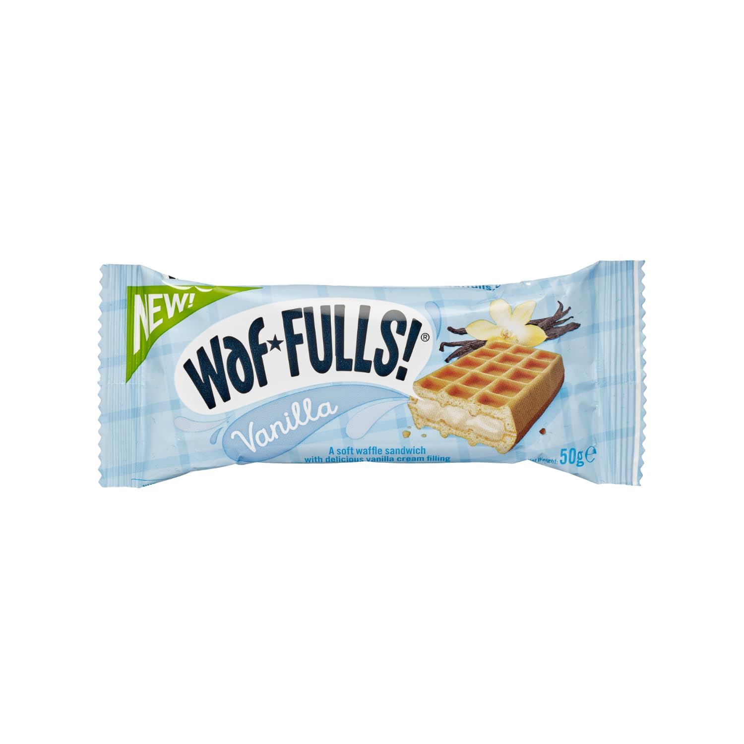 WafFULLS! Vanilla Waffles Sandwich Snack Individually Wrapped 50g - Pack of 12