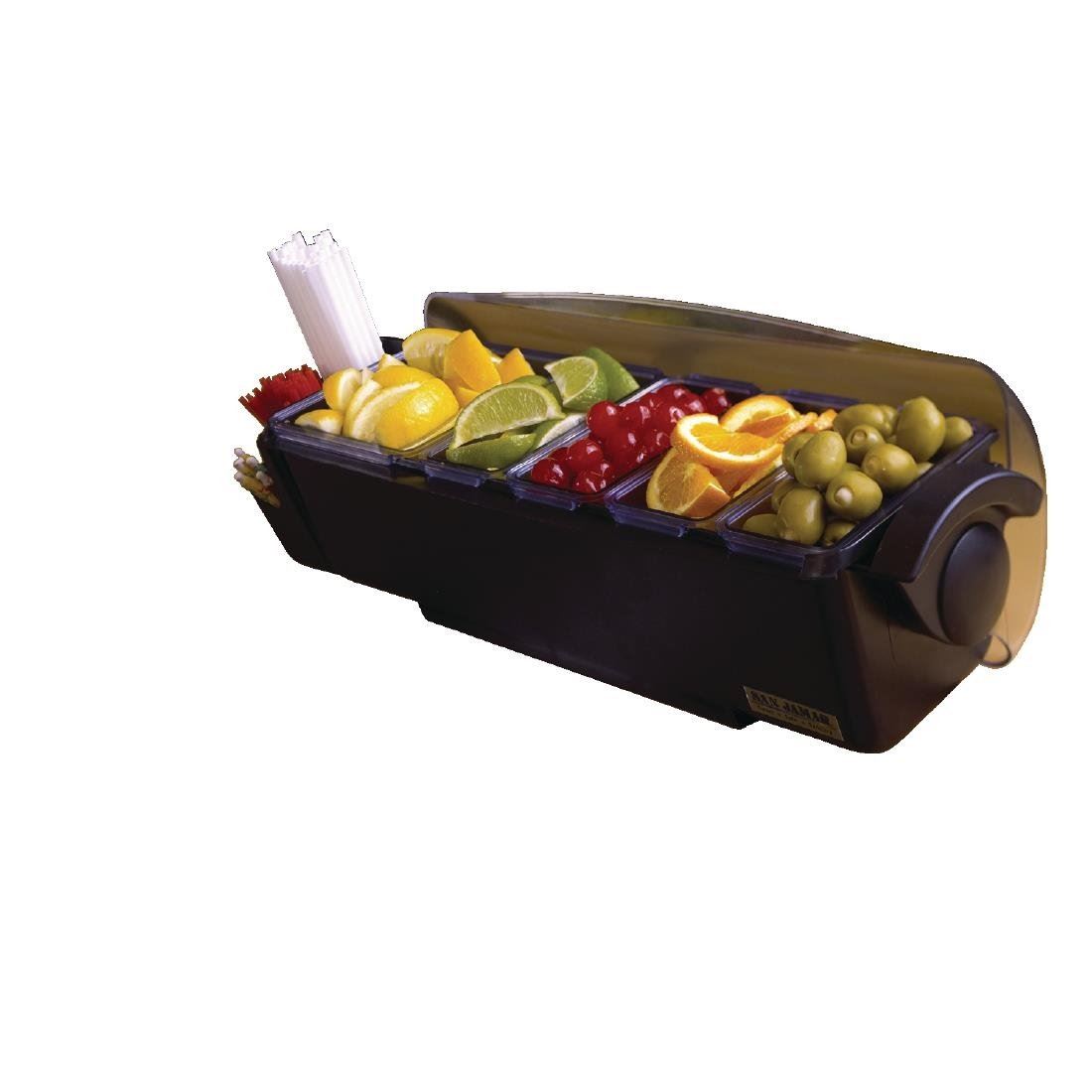 San Jamar Dome Condiment Dispenser 5 Tray High Impact Plastic