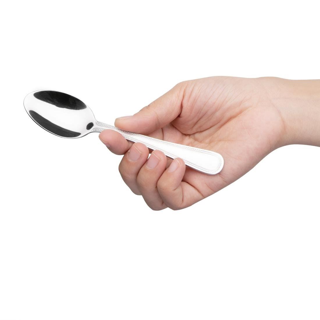 Olympia Bead Teaspoon - Pack x12 - Stainless Steel 18/0 - 140(L)mm