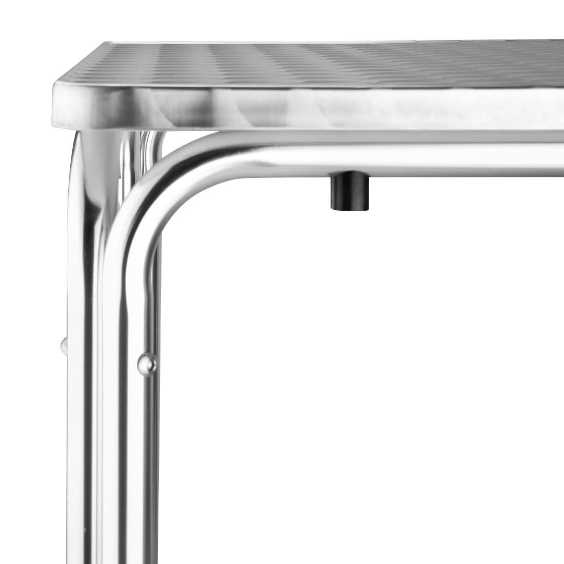 Bolero Square Table - Stainless Steel Aluminium Base 720(H) x 600(W) x 600(D)mm