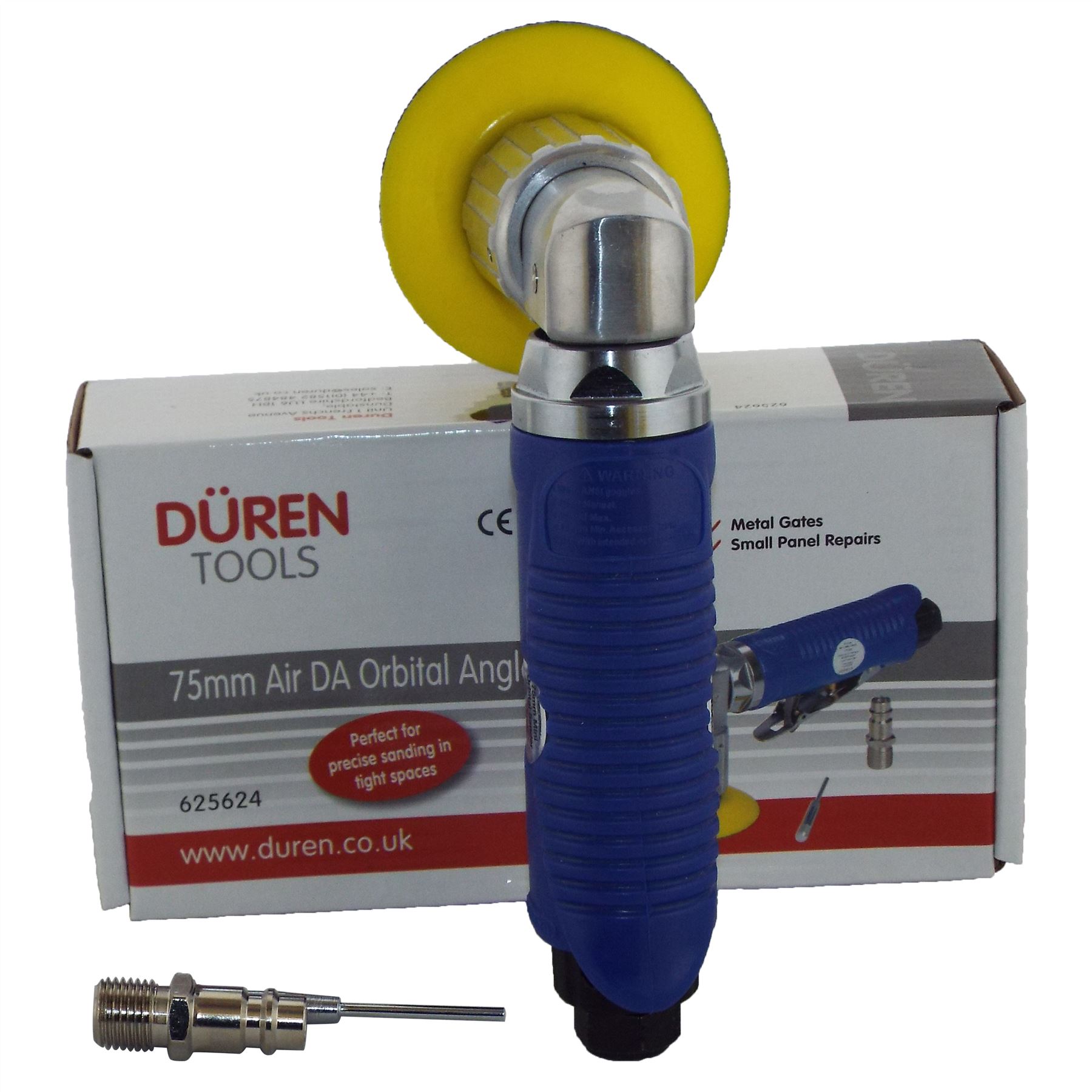 75mm Mini DA Air Sander (3") +50 Mix Sanding Discs Car Body & Alloy