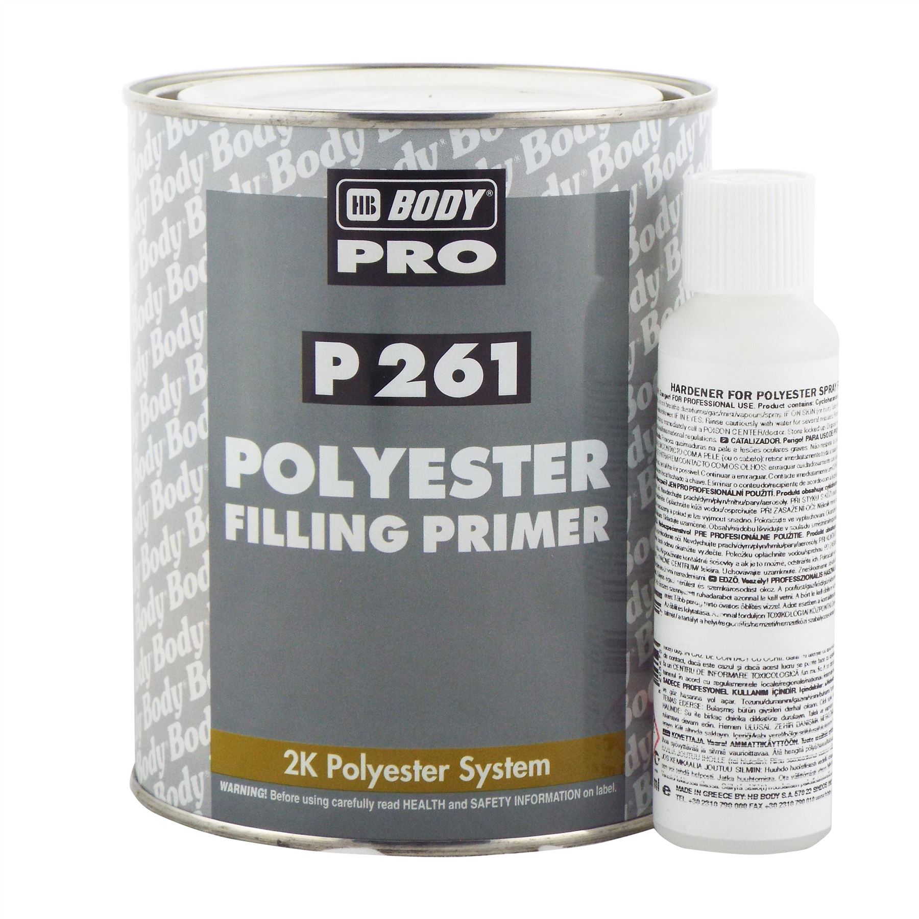 HB Body 1 Litre 2K Polyester Filling Primer&50ml Polyester Hardener 1005 Ratio 5290753356409 eBay