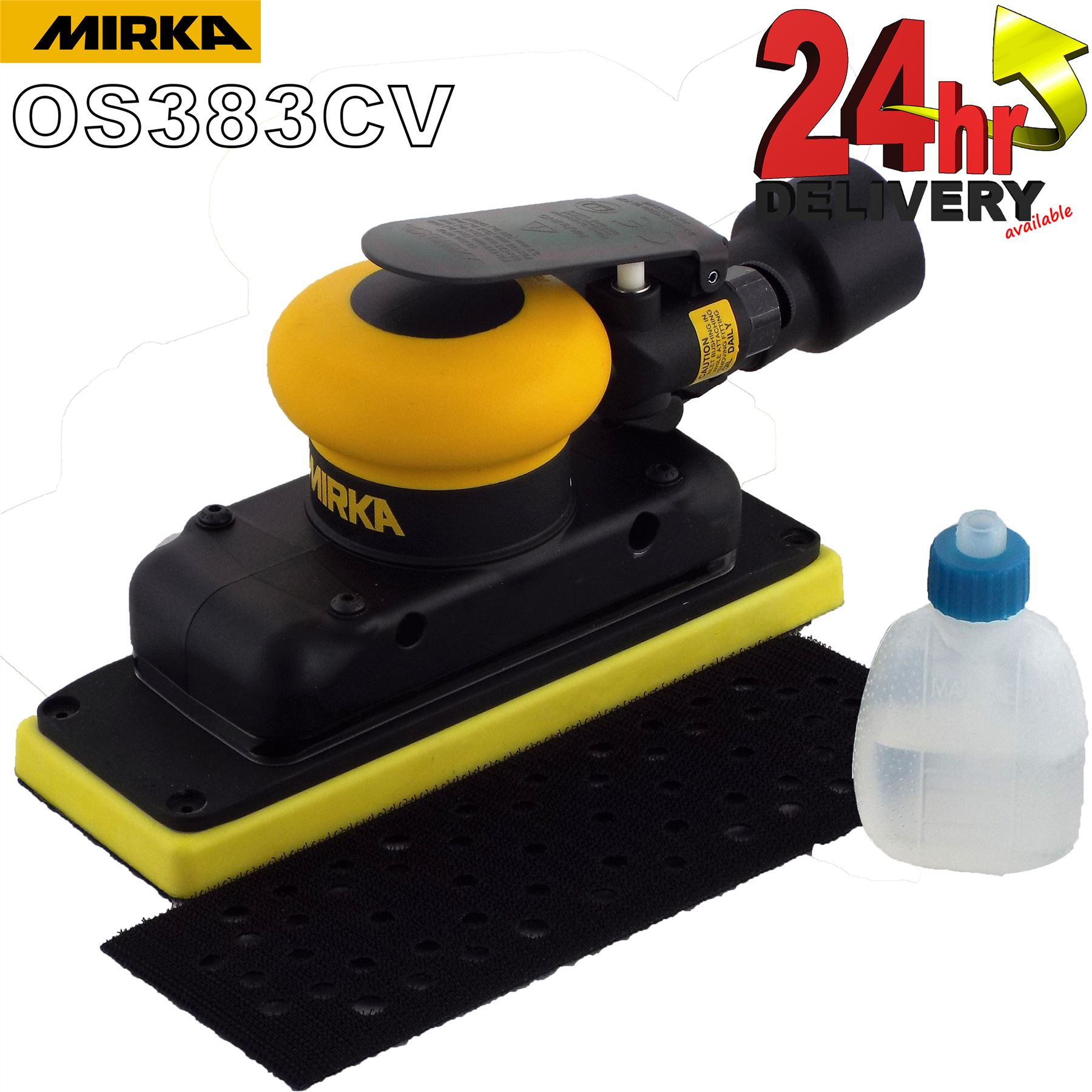 Mirka Orbital Straight Line Palm Flat Bed AIR Sander OS 383CV 70mm x 198mm