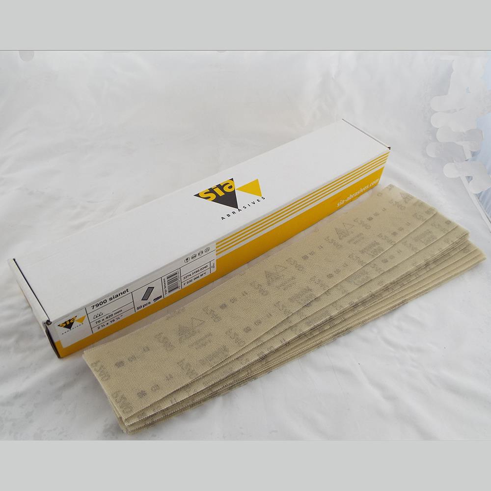 SIA 7900 SIANET NET ABRASIVE NET STRIPS 70X198MM PK50 P80 LIKE MIRKA ABRANET