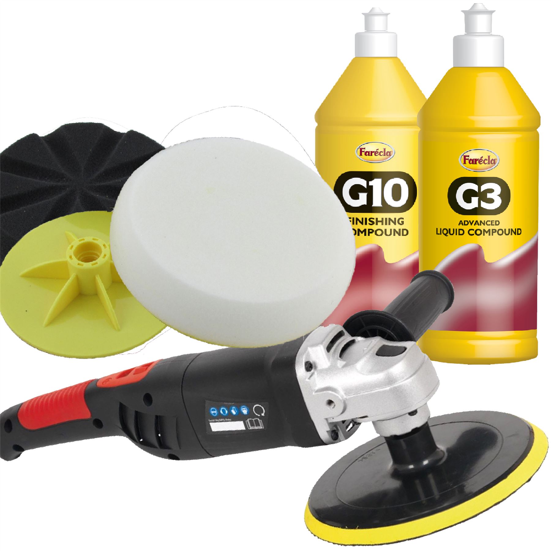 Electric Polishing 150/180mm Digital Variable Speed 3M or Farecla Polisher Kits eBay