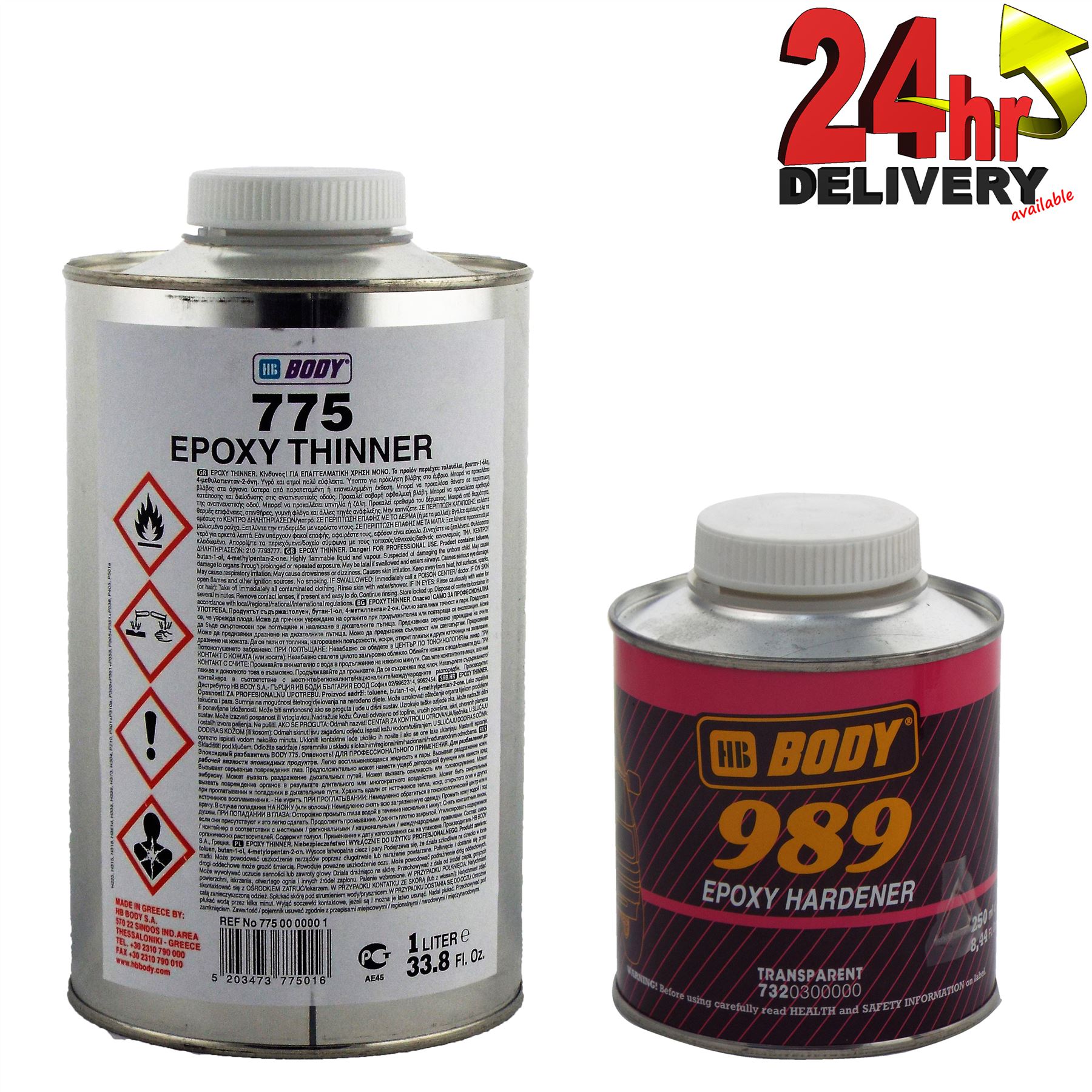 HB Body Epoxy Primer Kit Includes 1 x 1L Epoxy Thinner 1 x 250ml Epoxy