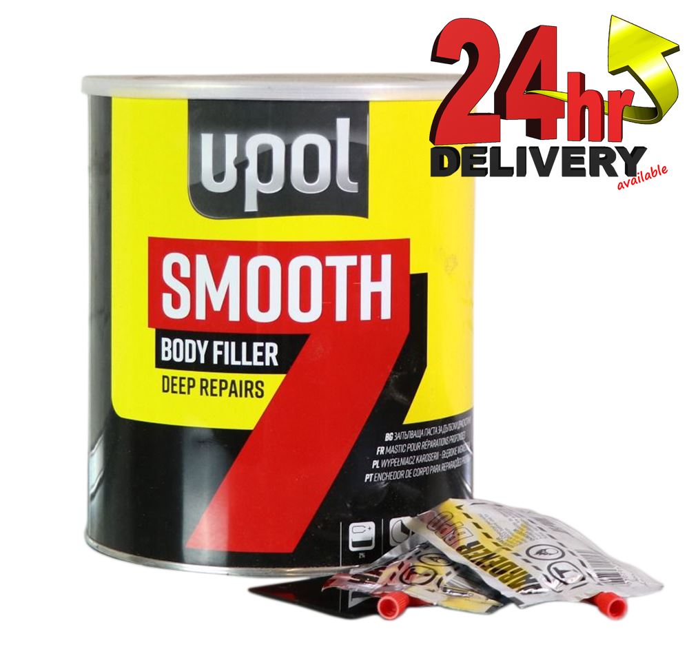 UPol Smooth 7 Car Body Filler 3L Litre Easy Sand Deep Dent Repair Upol
