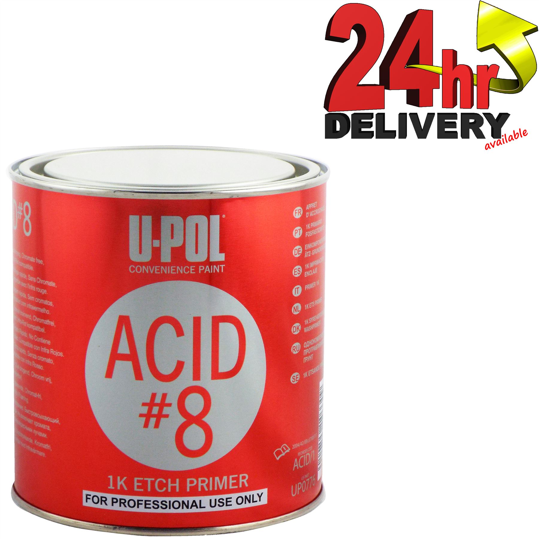 UPol ACID8 1K Etch Primer 1 Litre Galvanised Aluminium Steel Metal Fast Drying eBay