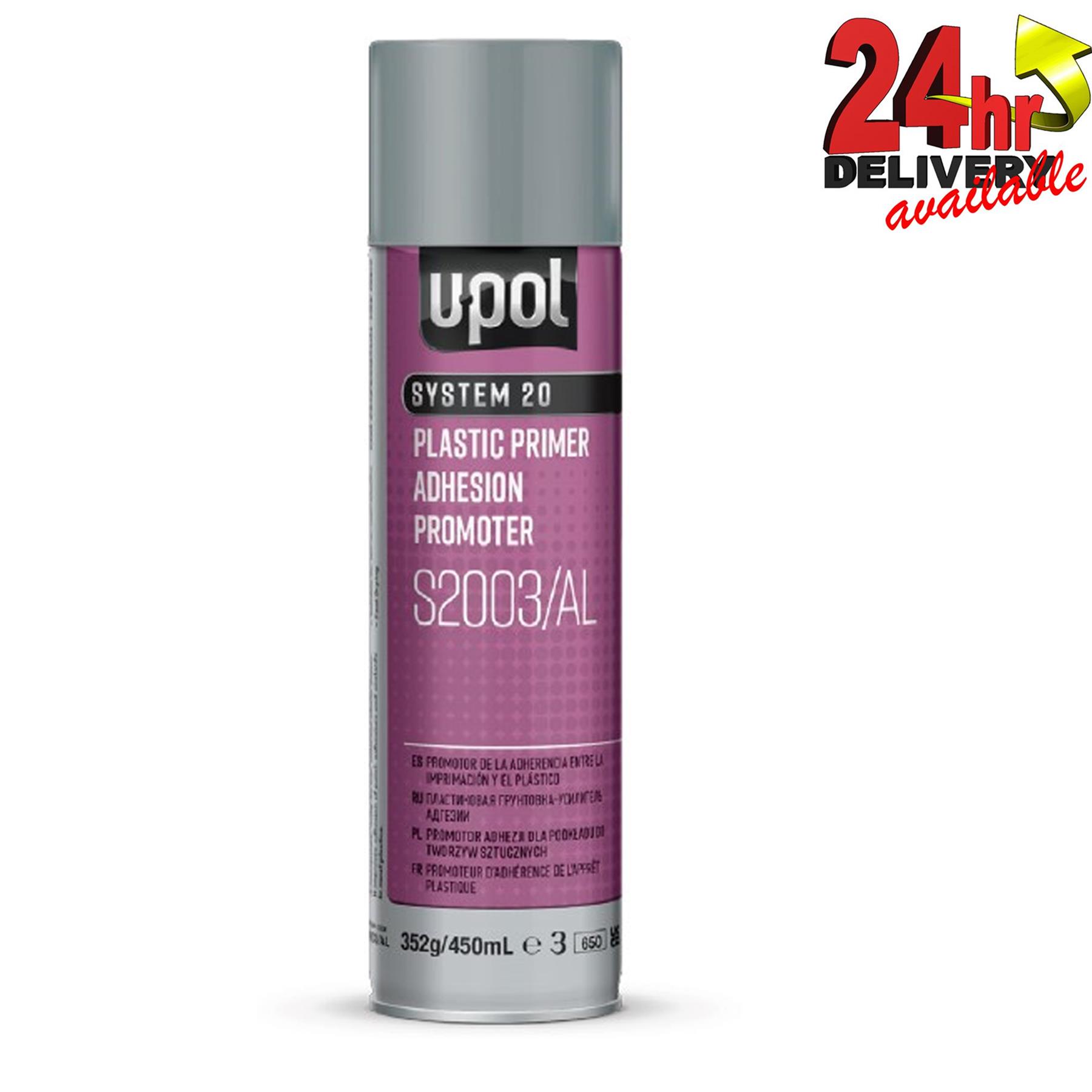 U-Pol S2003/AL Transparent Fast Drying 1k Plastic Primer 450ml Aerosol Upol