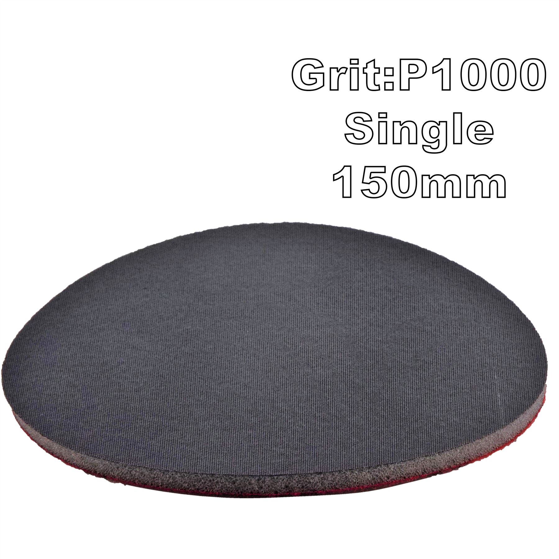 Mirka Abralon 150mm 6/" P1000 Grit 2x HookNLoop Foam Fine Finishing Discs Pad