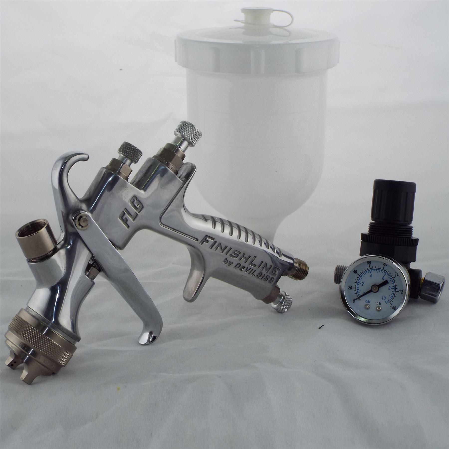 Devilbiss FLG514 Gravity Spray Paint Gun 1.4mm Tip + Pressure