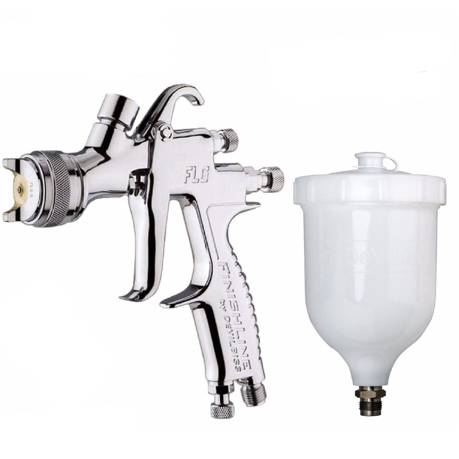 DeVilbiss FLGG5 1.3mm Paint Spray Gun with Wall Mount Holder eBay