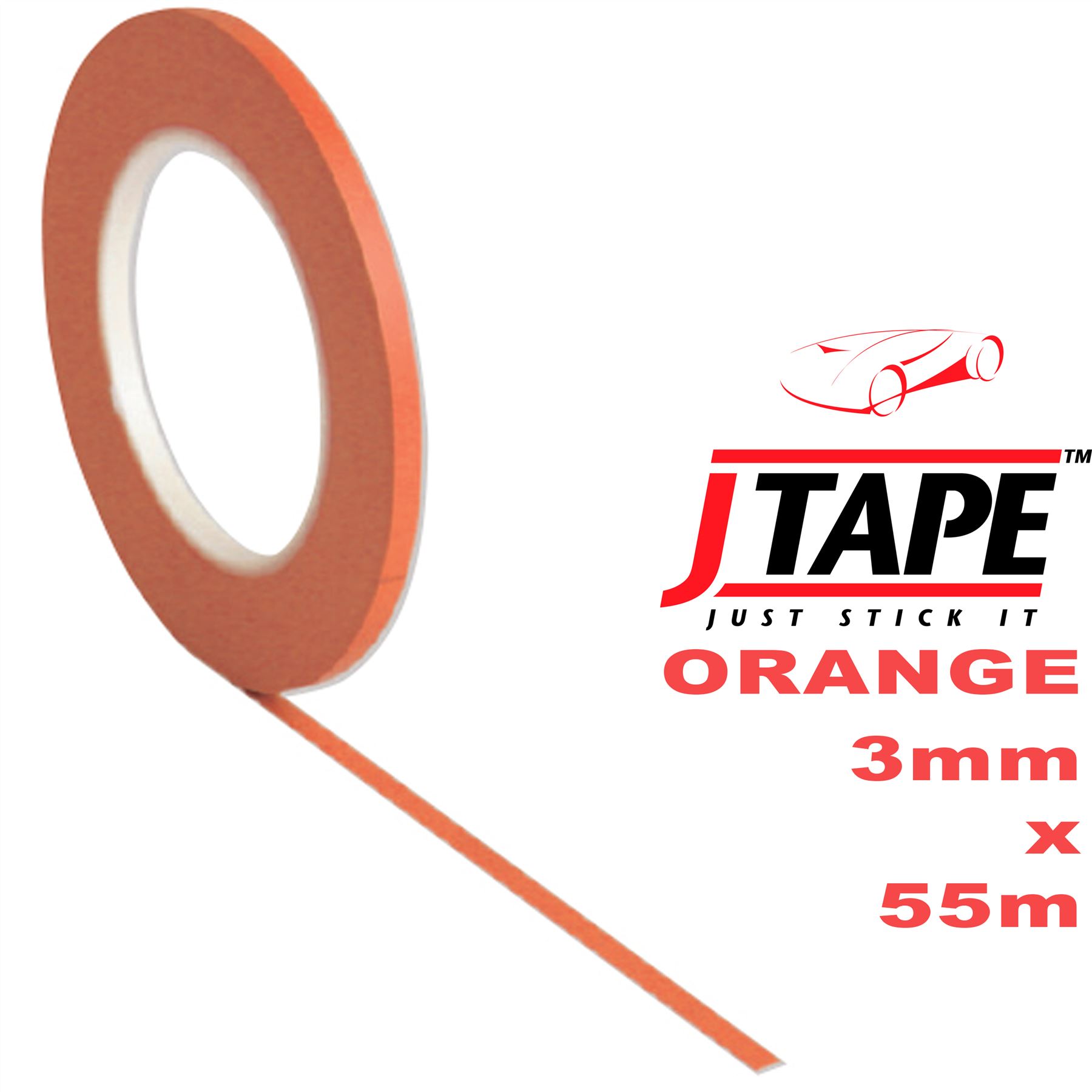JTape ORANGE Fine Line Masking tape Detailing Heat Resistant 150°C 3mm