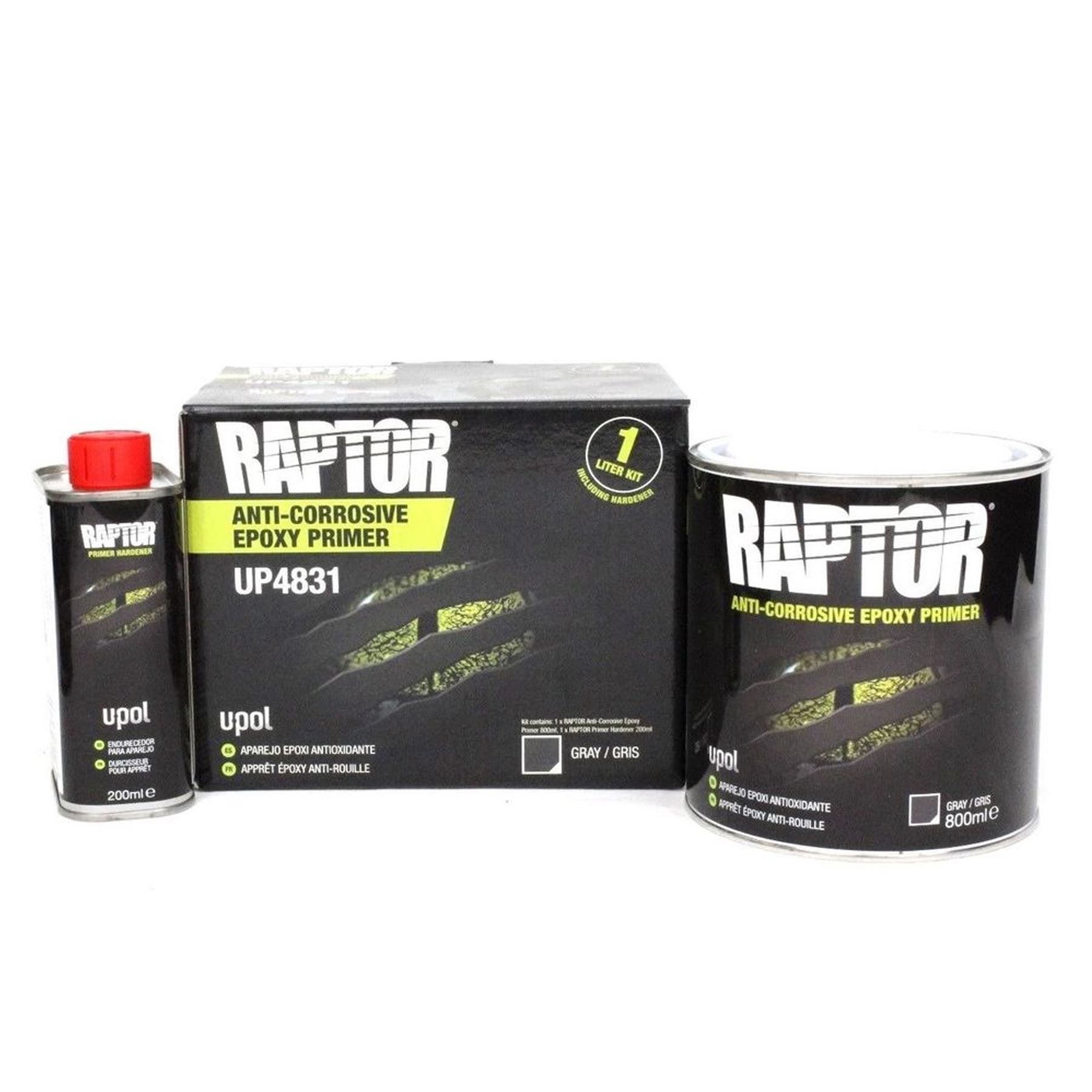 UPol Raptor Tintable Truck Liner Kit + Epoxy Primer Underbody Gun Upol