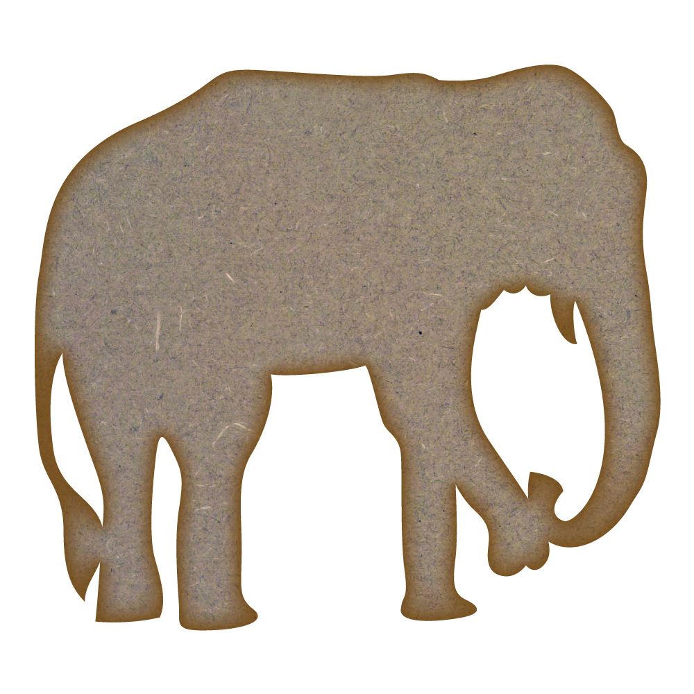 Elephant MDF Laser Cut Craft Blanks in Various Sizes