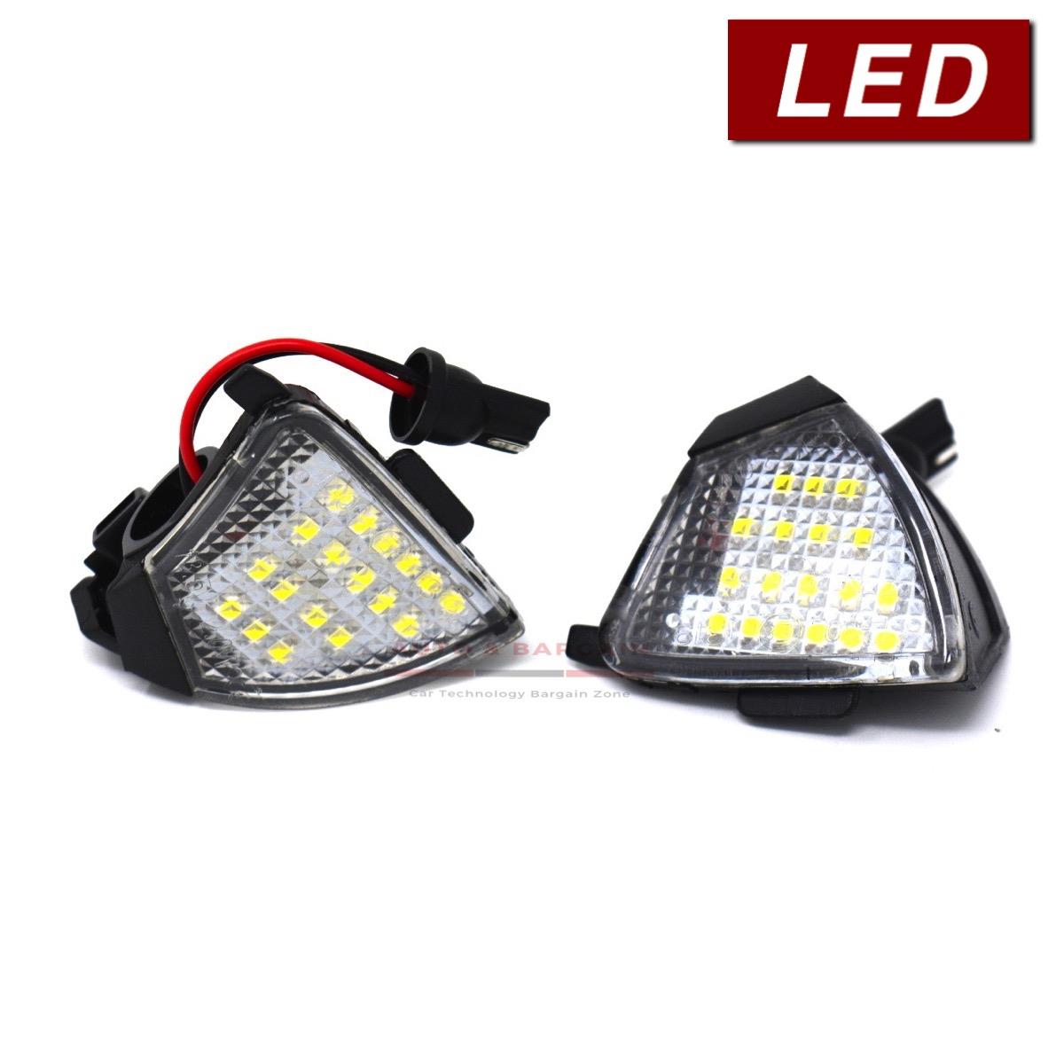 Set of 2 Lamps, Bright LED Courtesy Puddle Light, 6000K Cool White