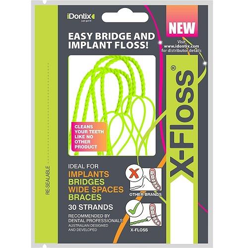 Idontix XFloss Easy Bridge And Implant Floss 30 Strands Per Pack eBay