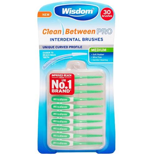 Wisdom Clean Between Pro Interdental Brushes Green Medium 1 Pack Of