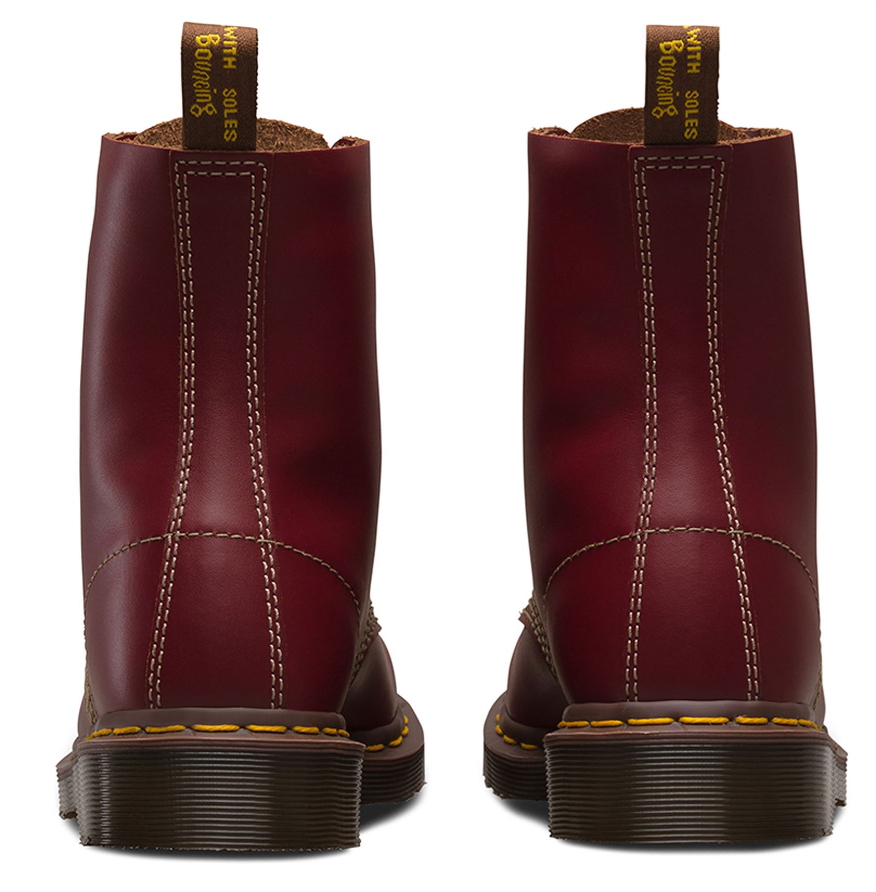 Dr Martens 1460 Made In England Black Oxblood Red Leather 8 Up Doc Doc