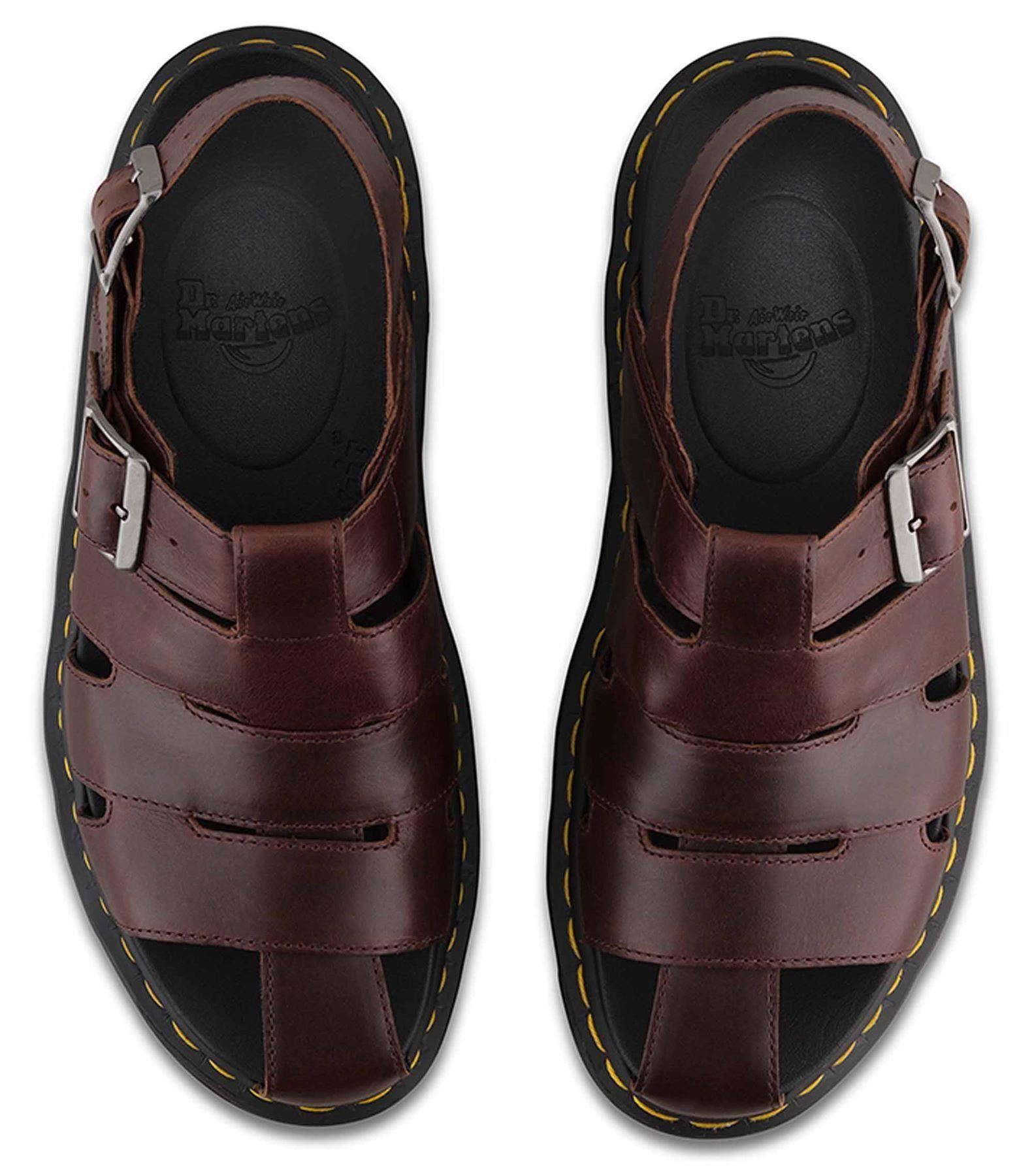 Dr Martens Mens Abel Charro Brown Premium Brando Leather Fisherman ...