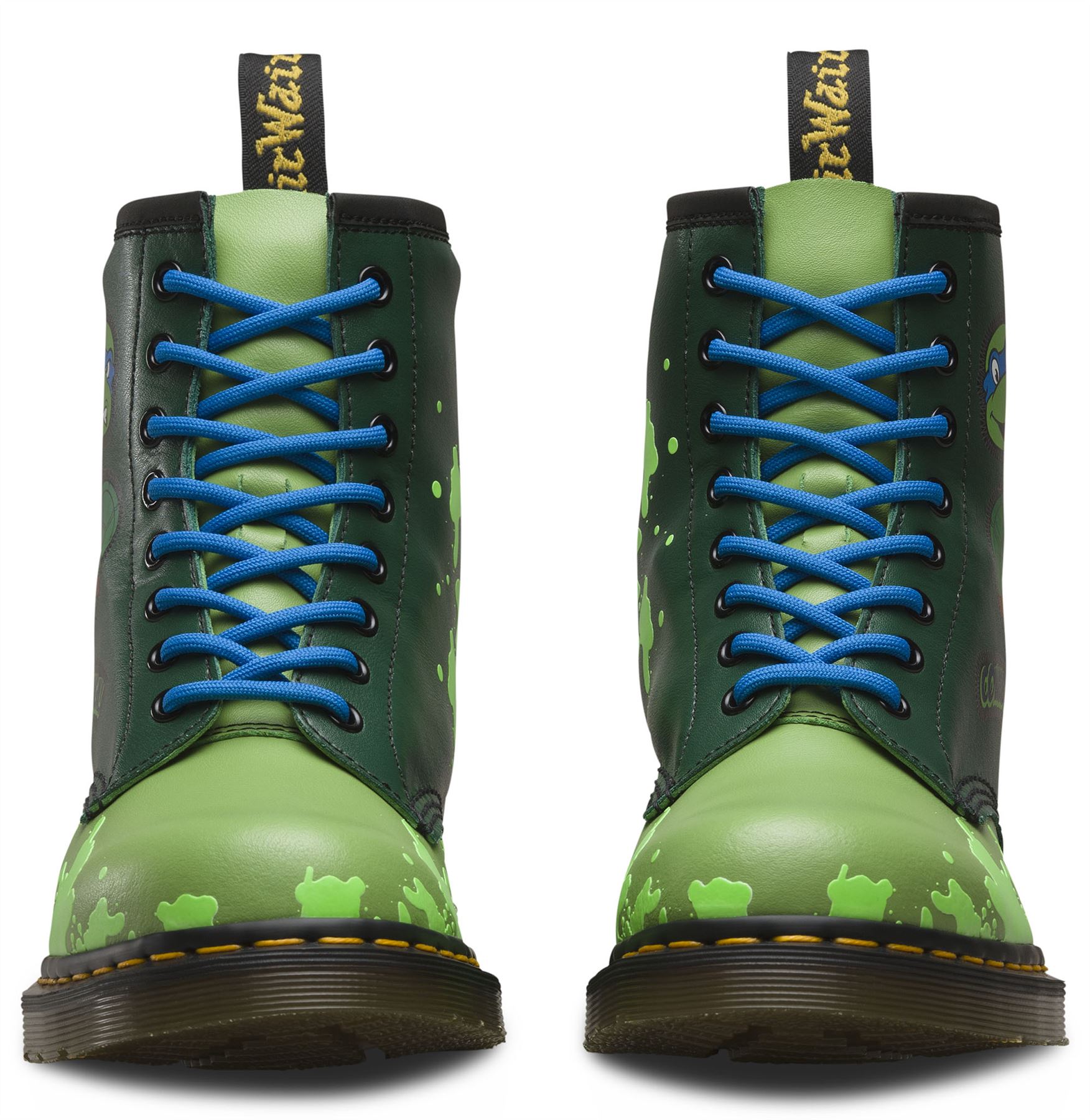 Bottes en cuir vert Dr Martens unisexe adulte TMNT adolescent