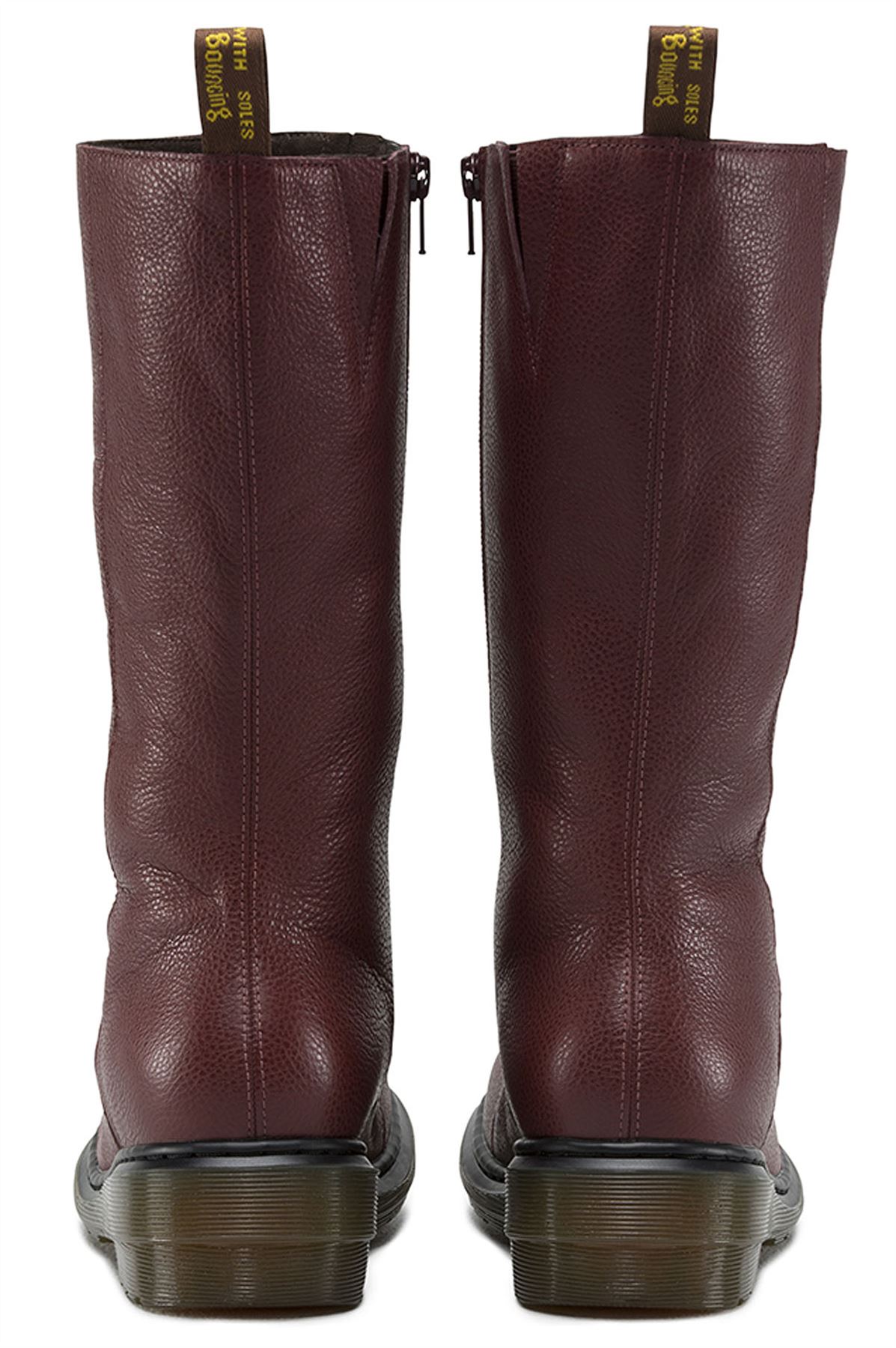 Dr Martens Ladies Charla Mid Calf Broadway Leather Zip Boots