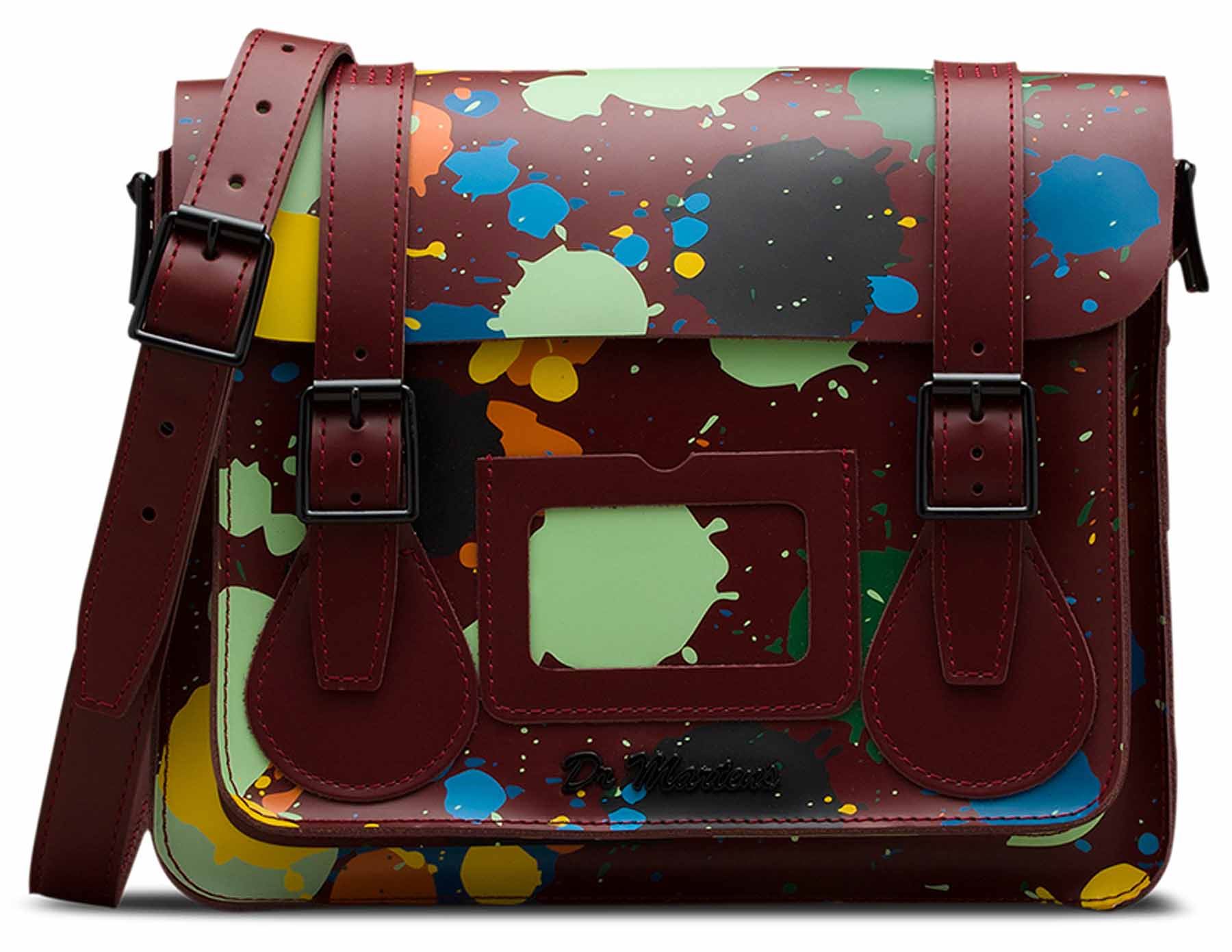 Dr Martens Unisex 1460 Cherry Red Paint Splatter Smooth Leather 8 Eye