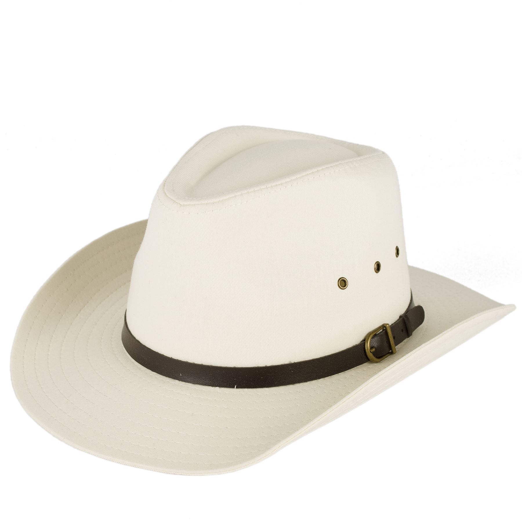 Men's Ladies Plain Stetson Style Cowboy Hat With Belt with Buckle Band