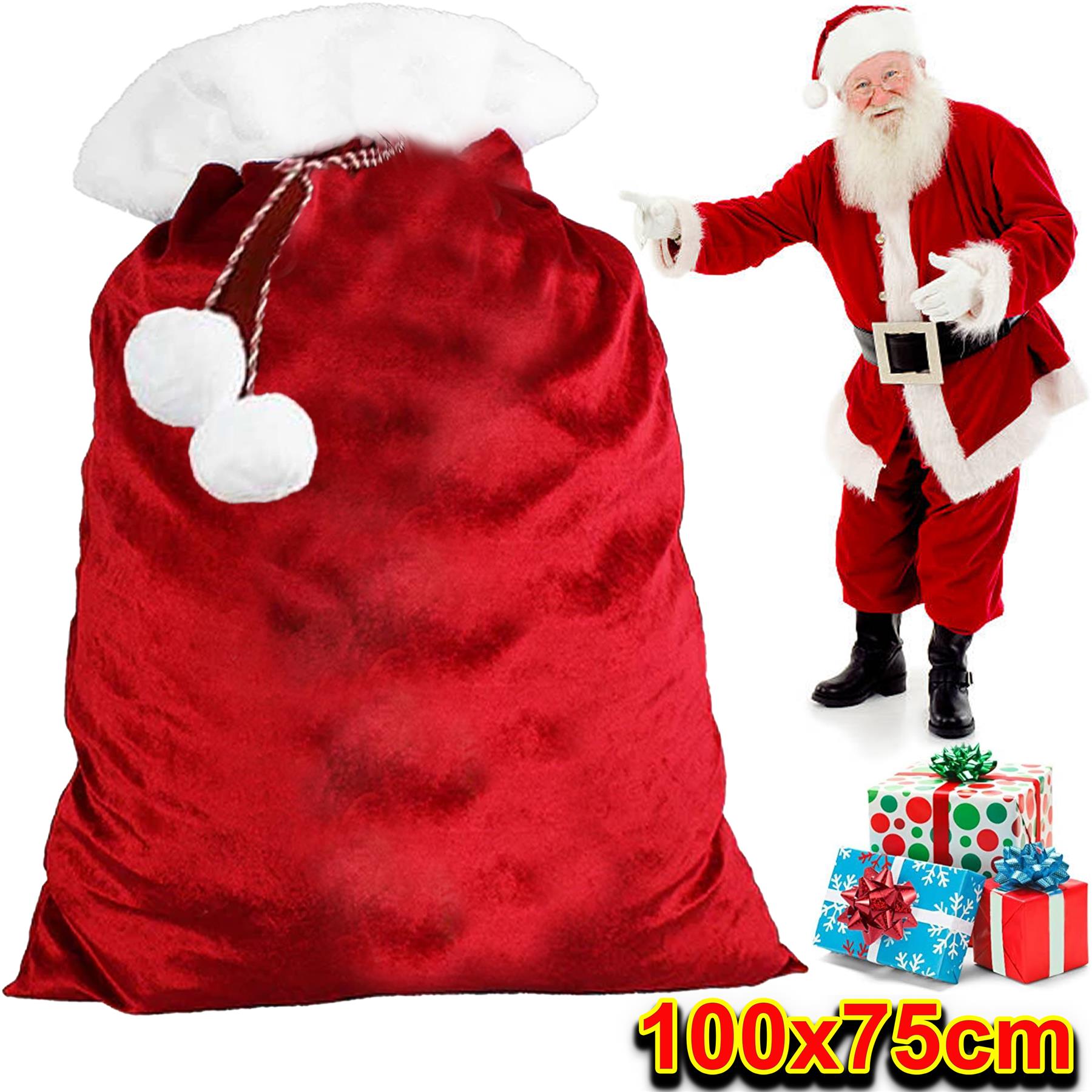 Christmas Stocking Xmas Santa Sack Jute Velvet Luxury Stockings Gift Bags Decor - Picture 36 of 38