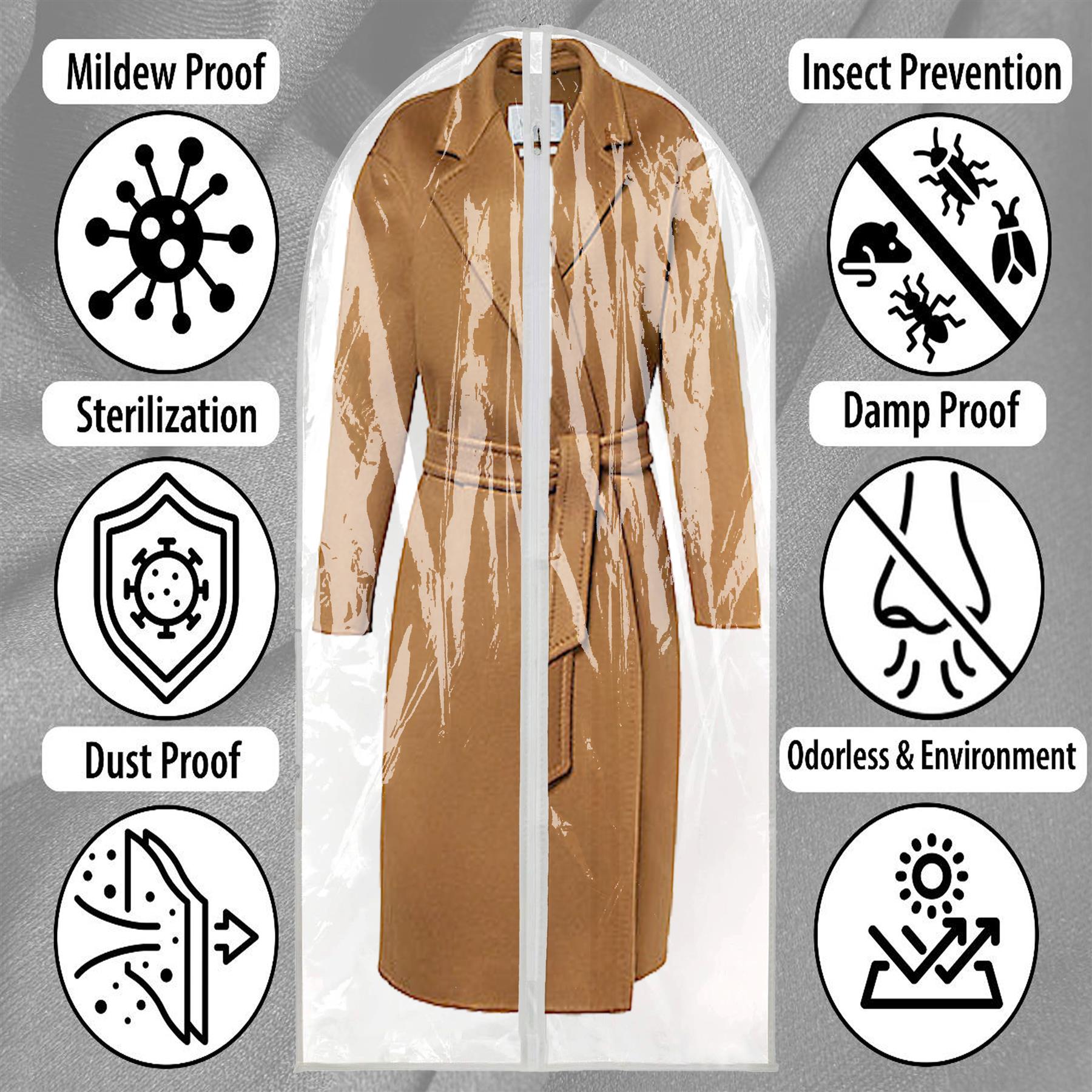 Suit Cover Bags Travel Storage Long Zipped Dress Covers Garment Bag Premium UK - Picture 67 of 89