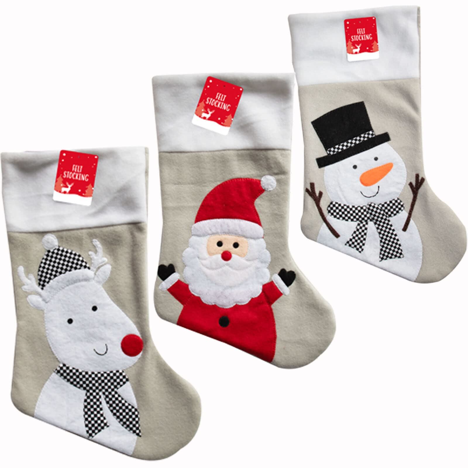 Christmas Stocking Xmas Santa Sack Jute Velvet Luxury Stockings Gift Bags Decor - Picture 10 of 38