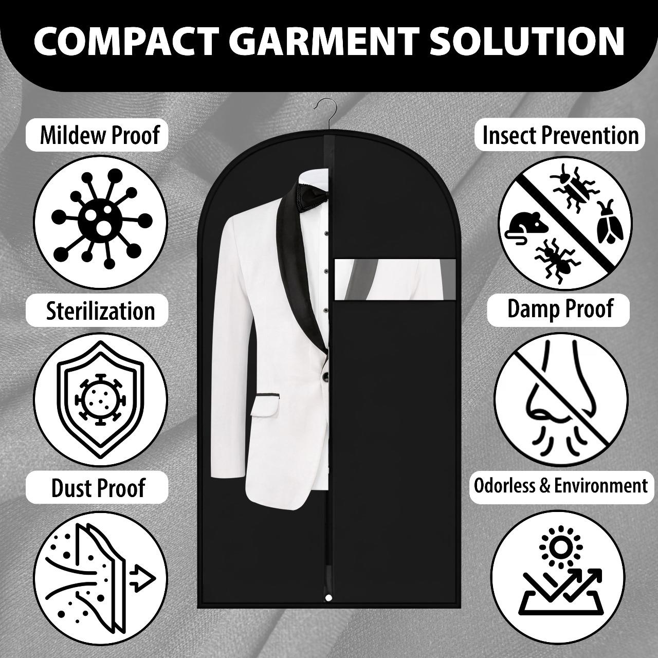 Suit Cover Bags Travel Storage Long Zipped Dress Covers Garment Bag Premium UK - Picture 22 of 89